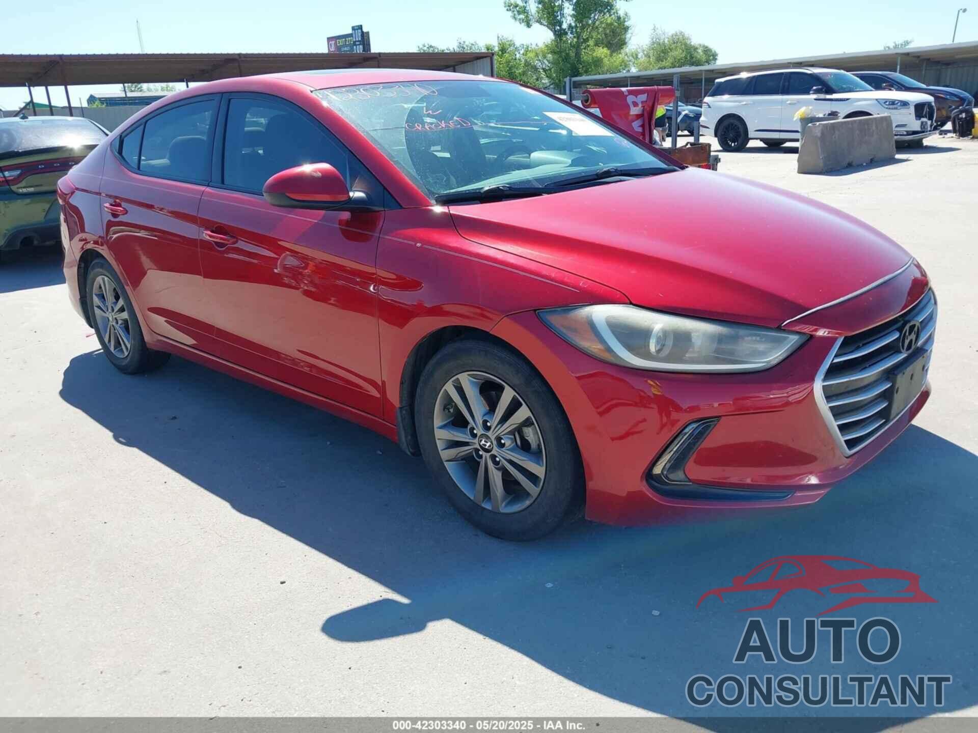 HYUNDAI ELANTRA 2018 - 5NPD84LFXJH288292