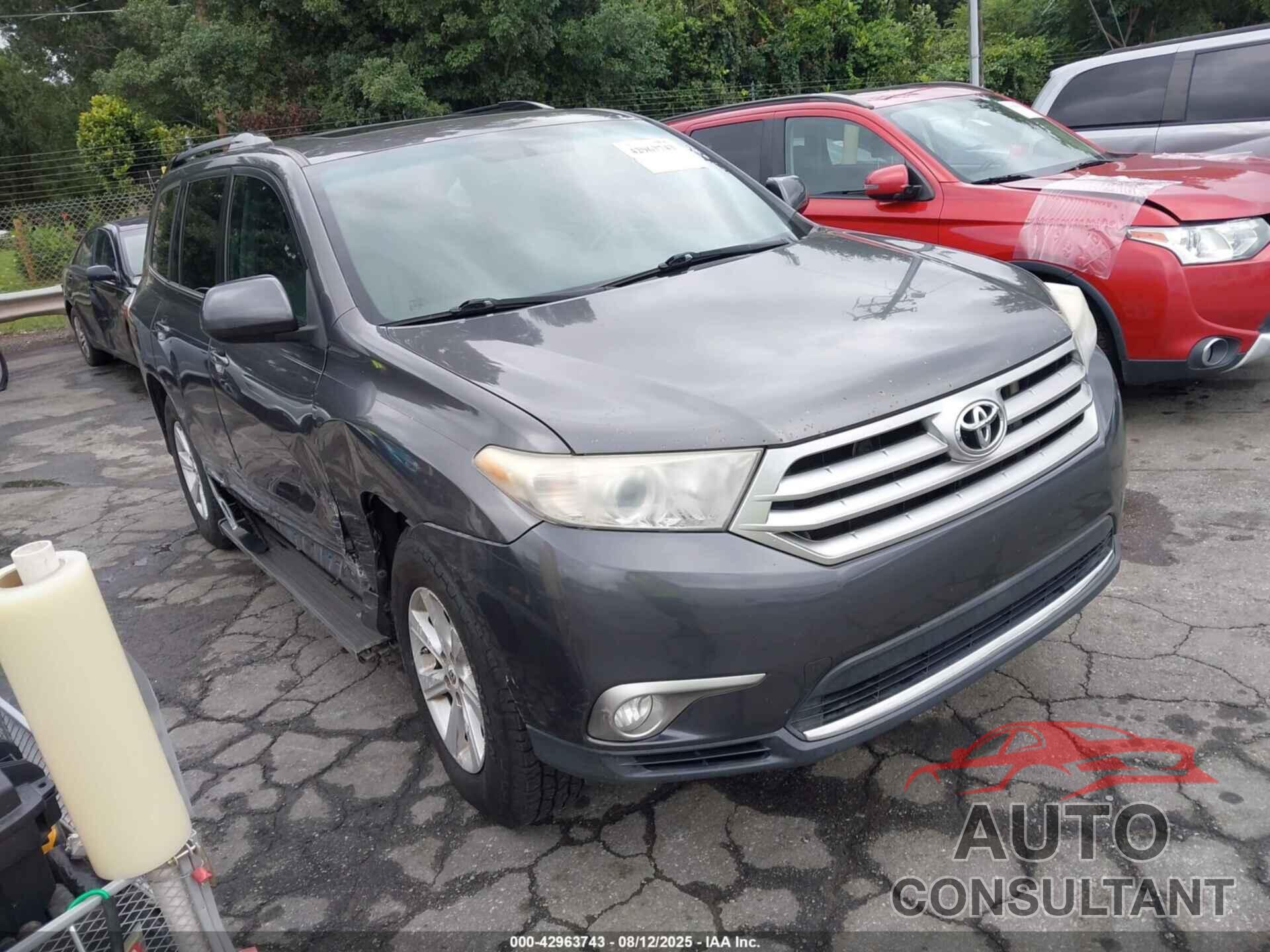 TOYOTA HIGHLANDER 2012 - 5TDZK3EH6CS072212