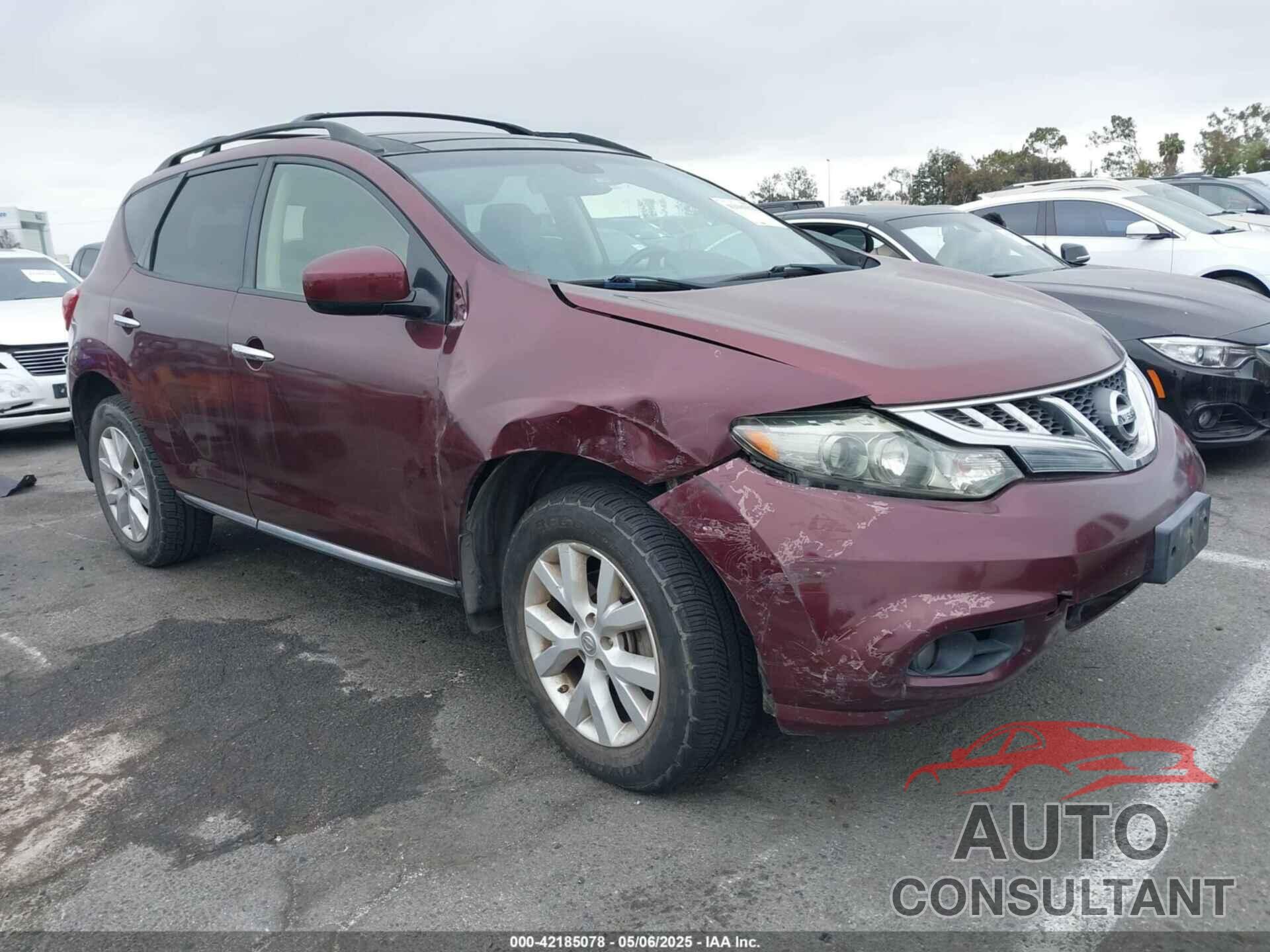 NISSAN MURANO 2012 - JN8AZ1MUXCW118799