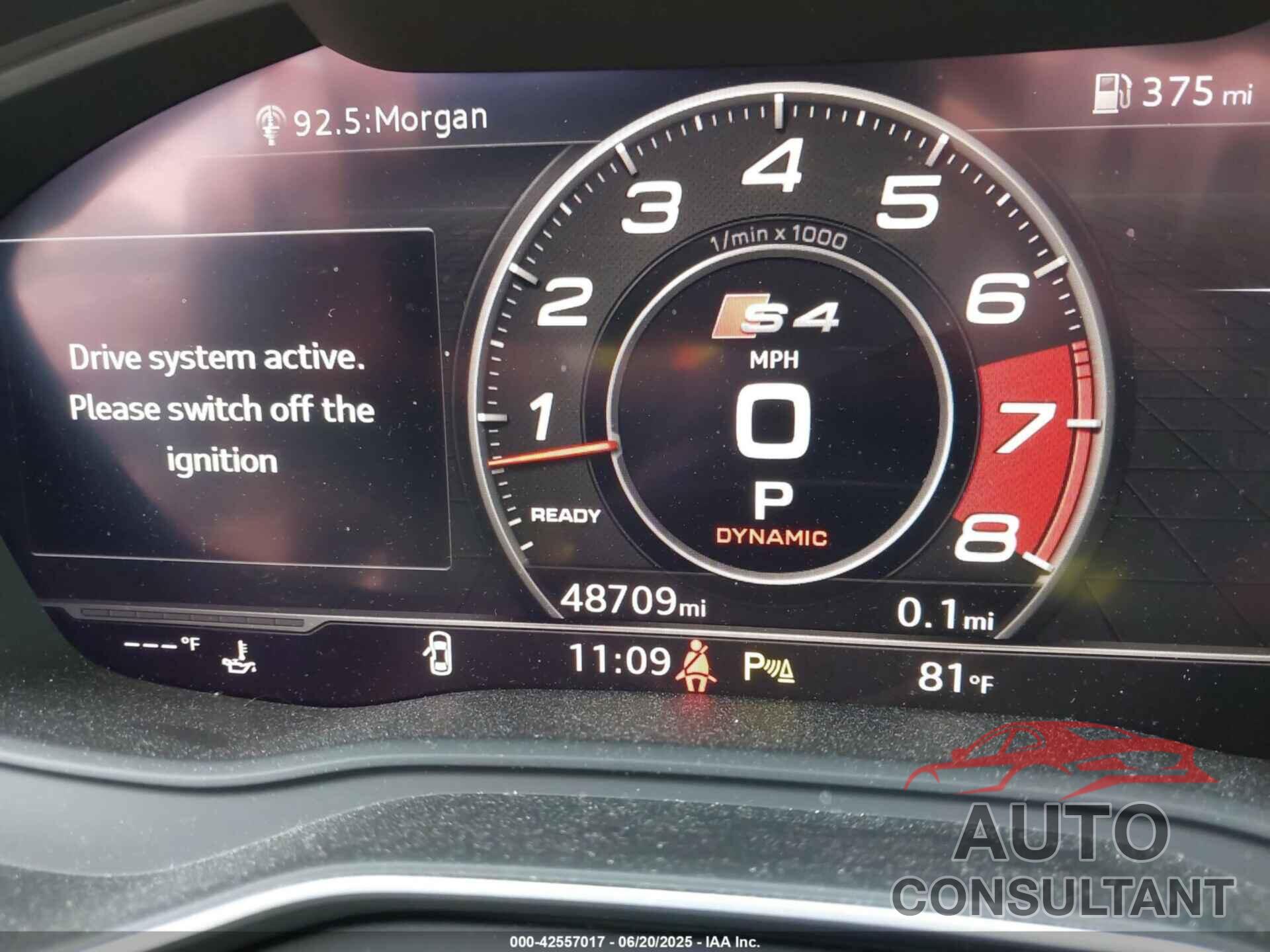AUDI S4 2019 - WAUB4AF41KA091531