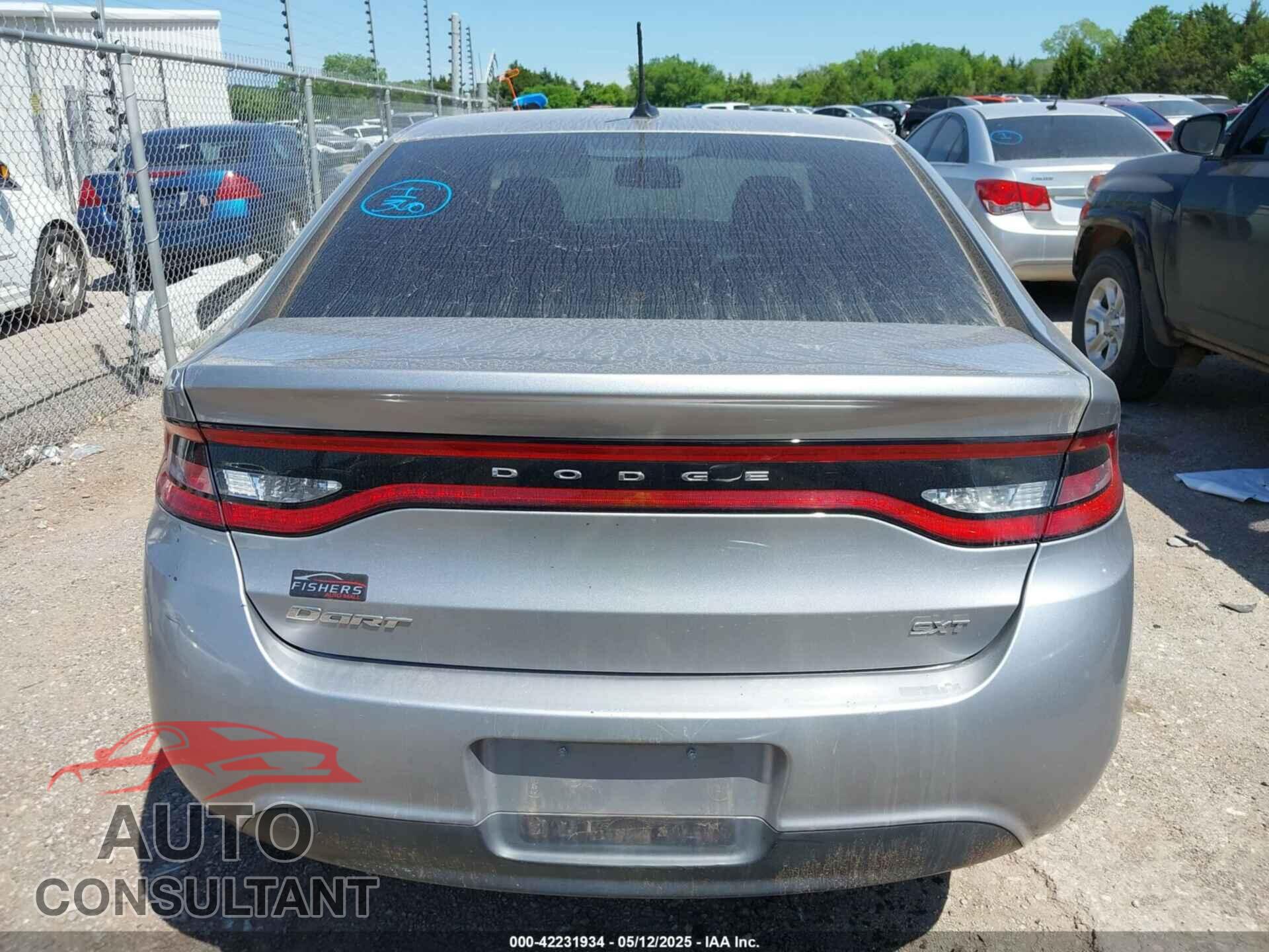 DODGE DART 2015 - 1C3CDFBB3FD212285