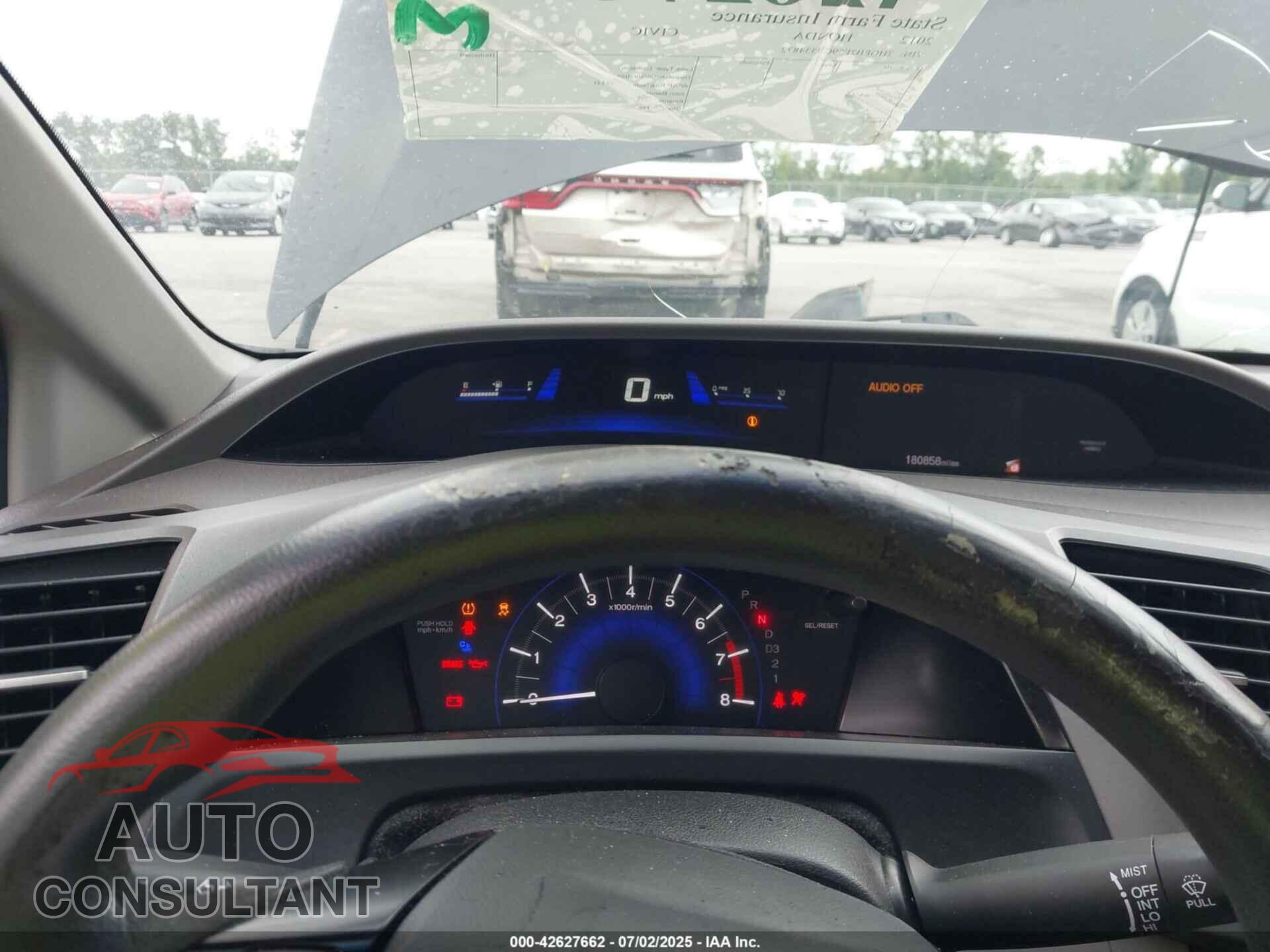 HONDA CIVIC 2012 - 2HGFB2F59CH334872