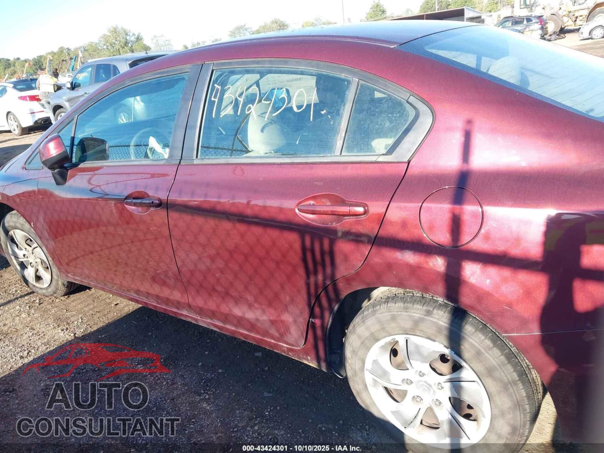 HONDA CIVIC 2013 - 19XFB2F59DE063887