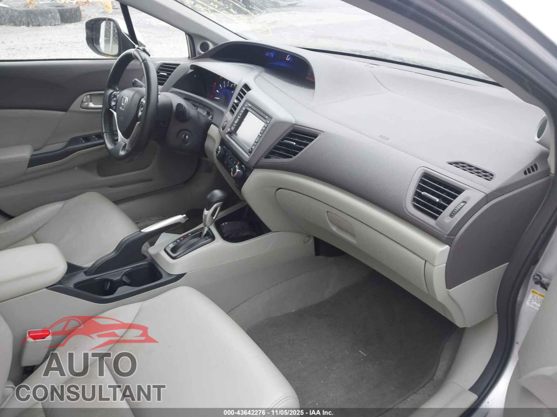 HONDA CIVIC 2012 - 19XFB2F95CE322845