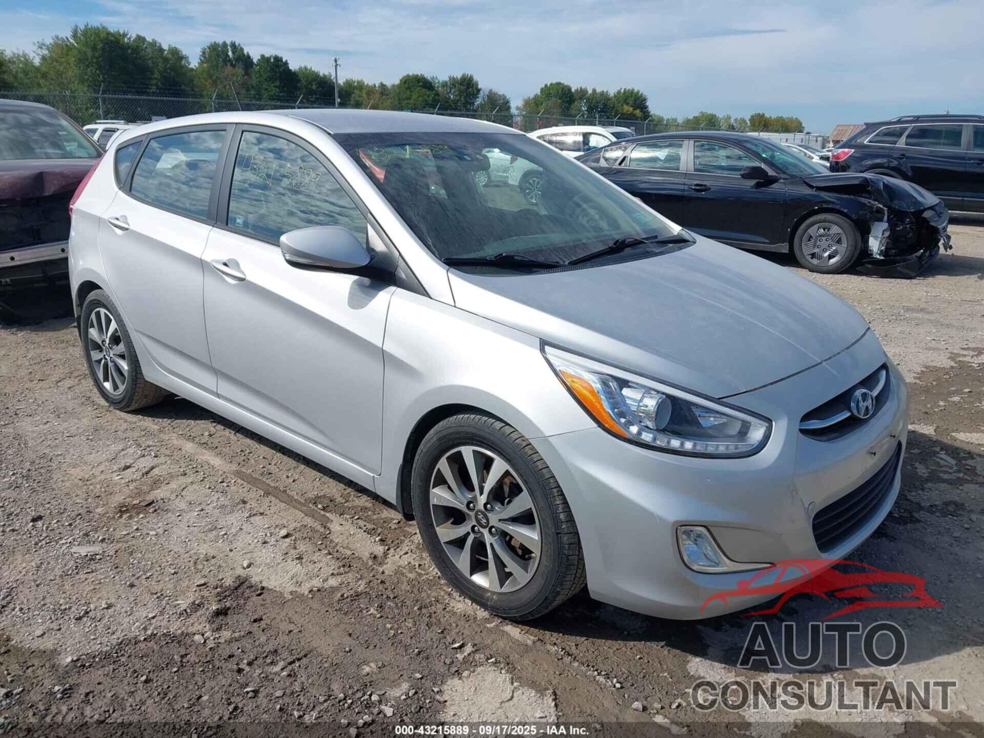 HYUNDAI ACCENT 2017 - KMHCU5AE1HU333493