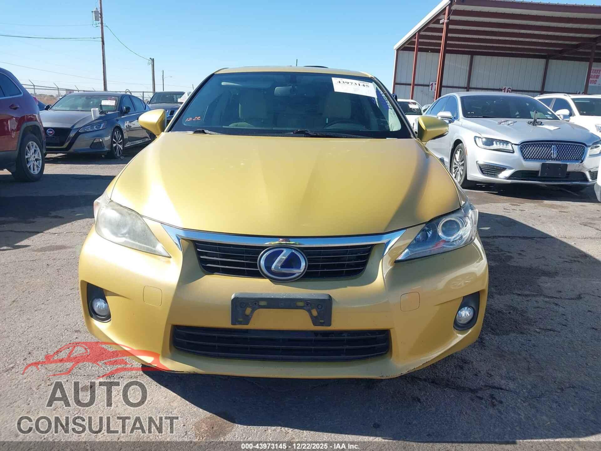 LEXUS CT 200H 2011 - JTHKD5BH4B2006757