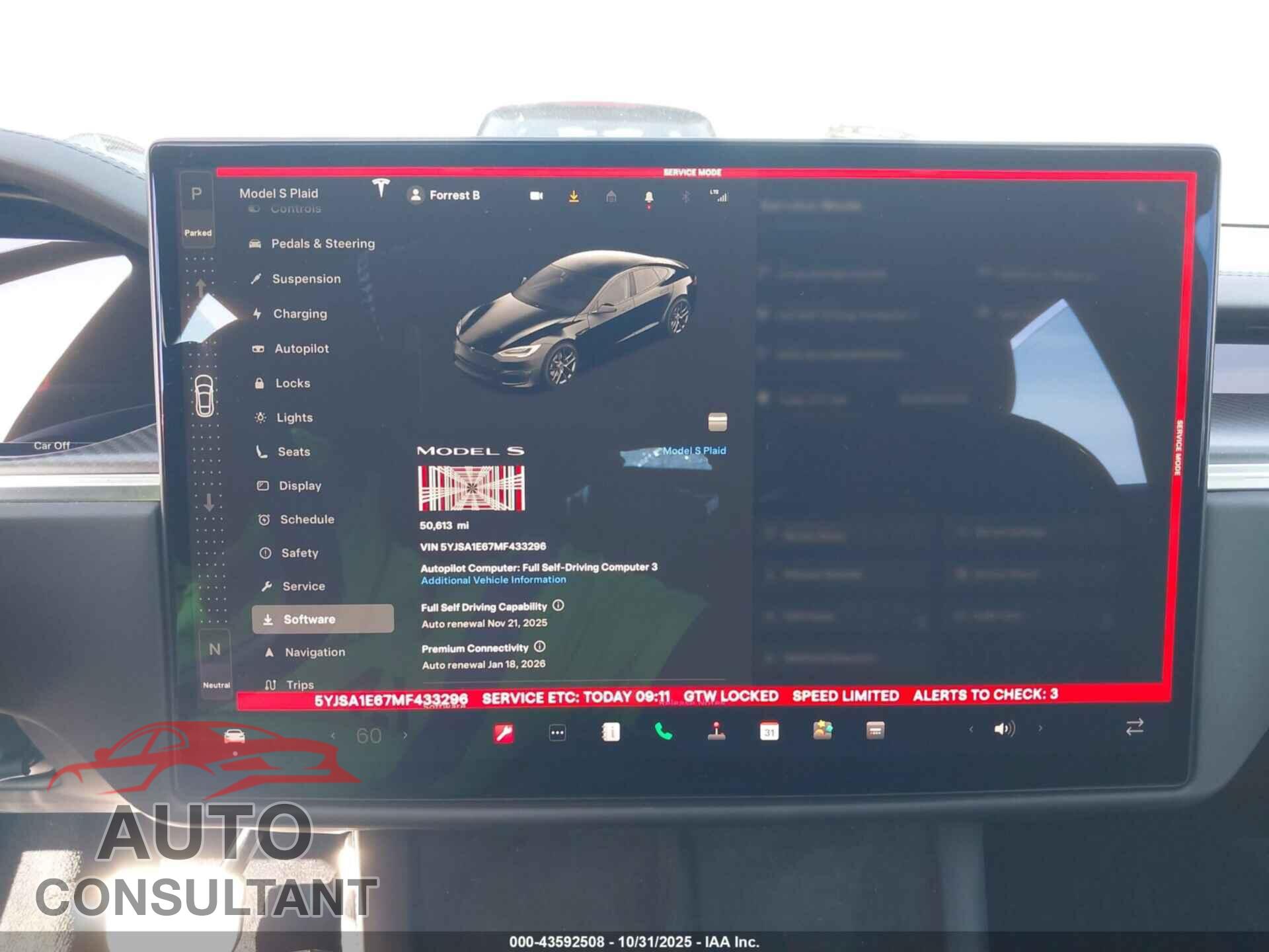 TESLA MODEL S 2021 - 5YJSA1E67MF433296