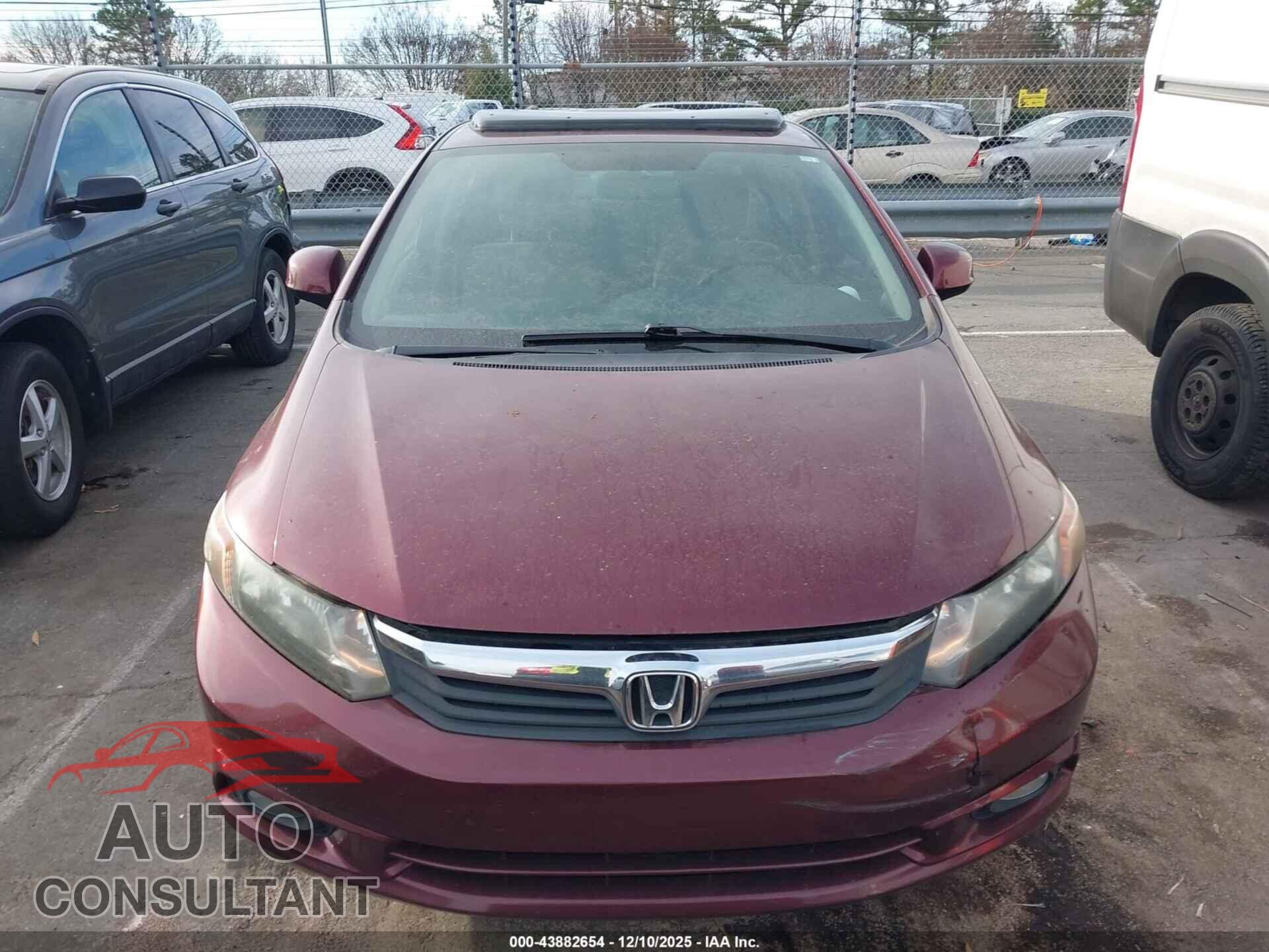 HONDA CIVIC 2012 - 2HGFB2F85CH509144