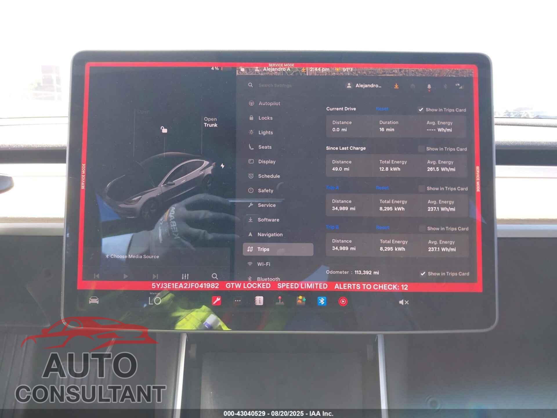TESLA MODEL 3 2018 - 5YJ3E1EA2JF041982