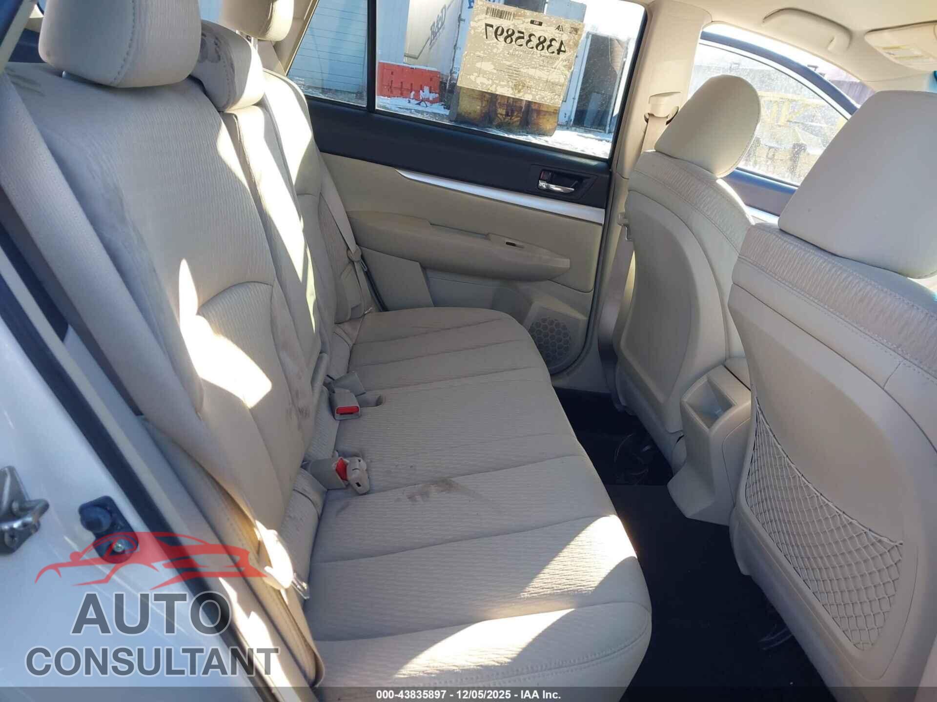 SUBARU OUTBACK 2012 - 4S4BRBCC0C3224562