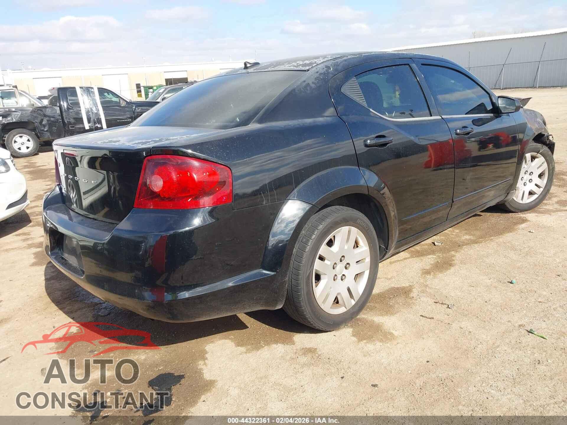 DODGE AVENGER 2012 - 1C3CDZABXCN242571