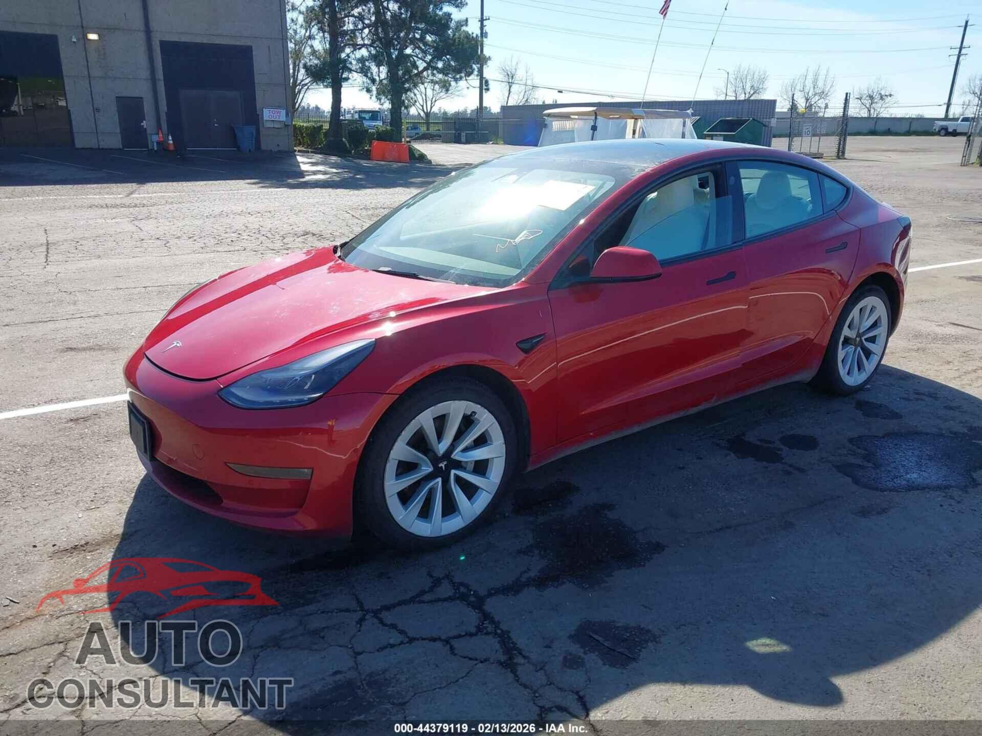 TESLA MODEL 3 2022 - 5YJ3E1EB9NF198780