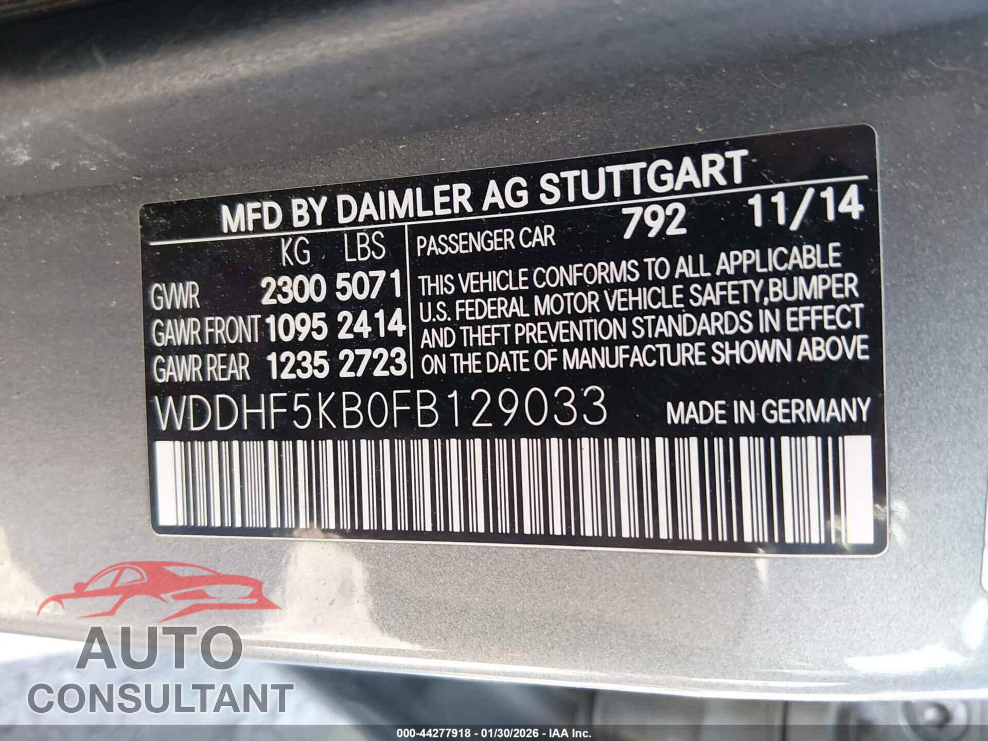 MERCEDES-BENZ E 350 2015 - WDDHF5KB0FB129033