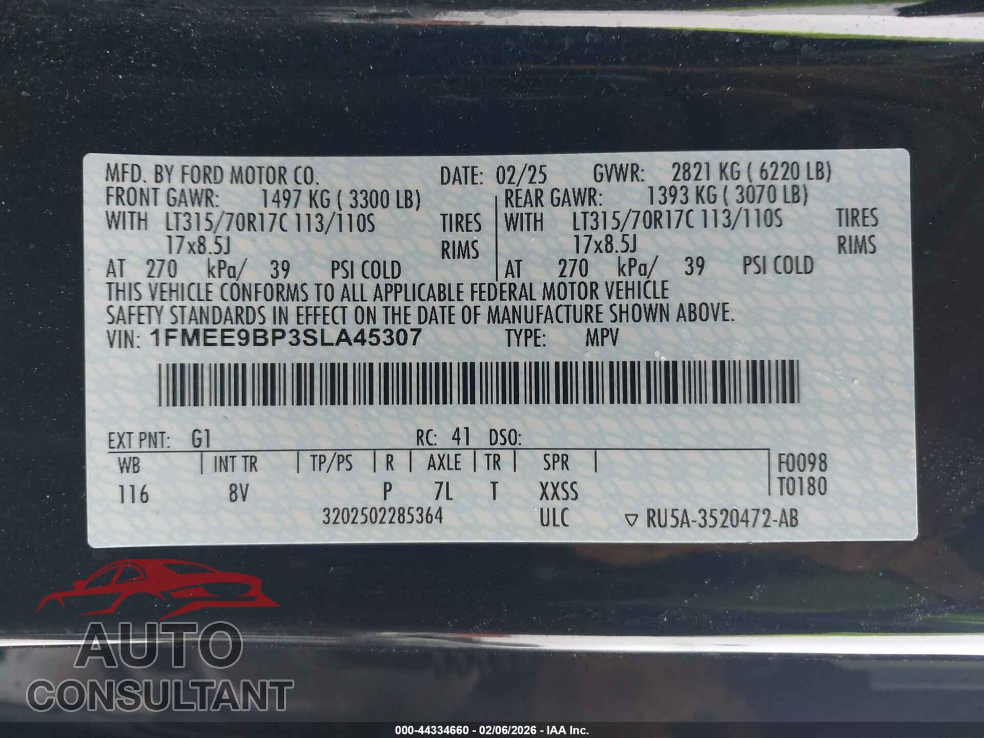 FORD BRONCO 2025 - 1FMEE9BP3SLA45307