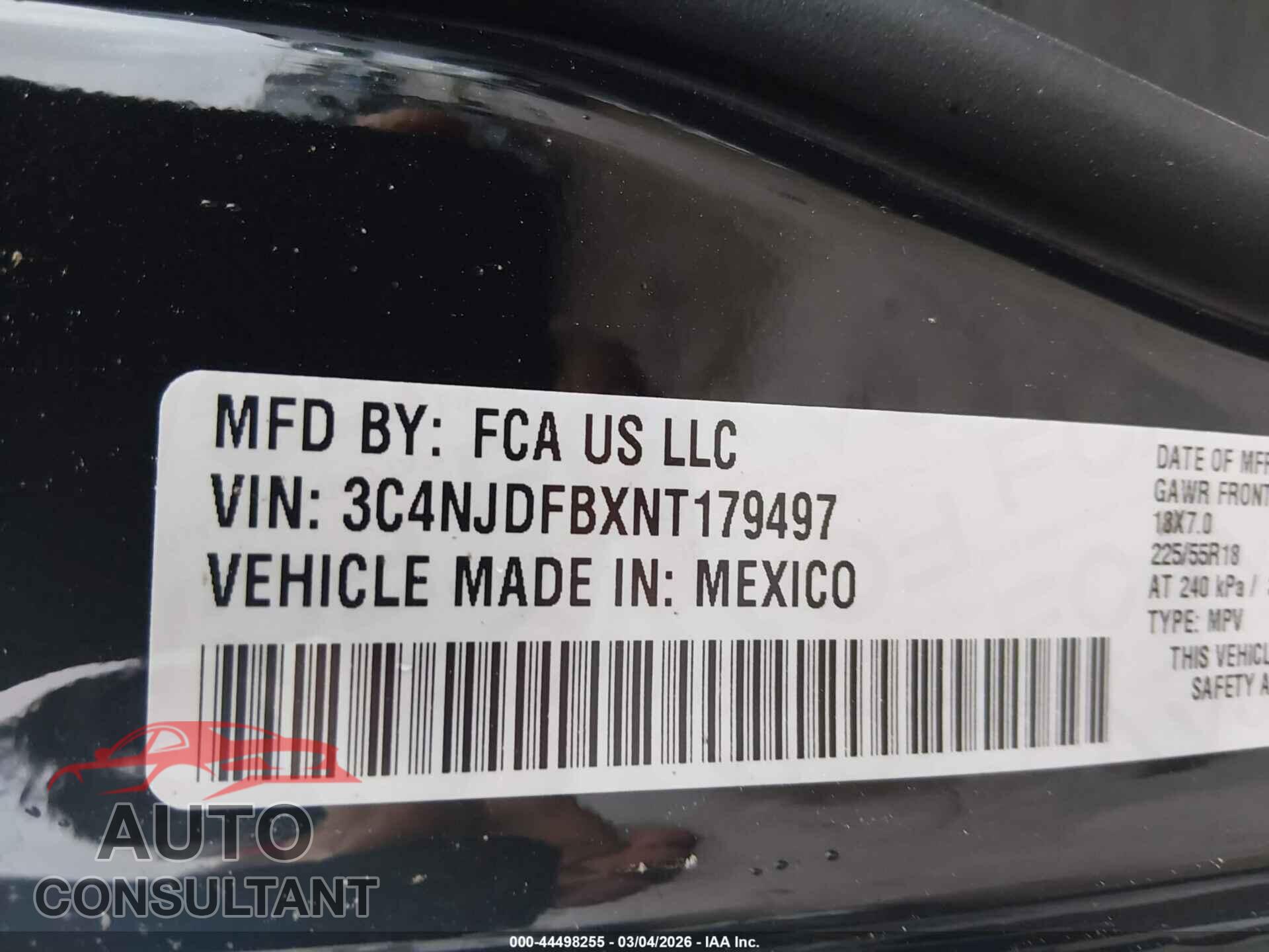 JEEP COMPASS 2022 - 3C4NJDFBXNT179497