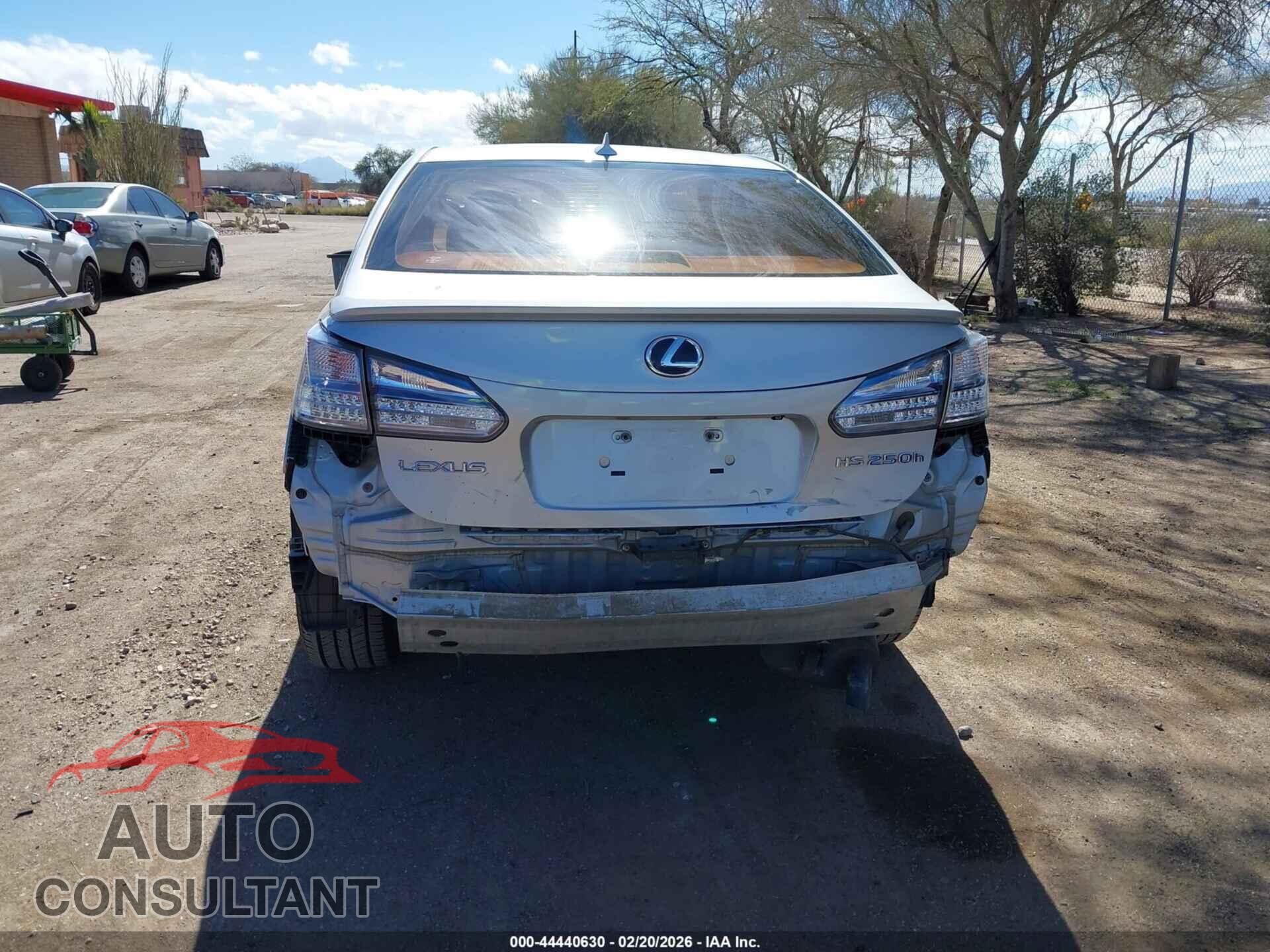 LEXUS HS 250H 2010 - JTHBB1BA0A2009865