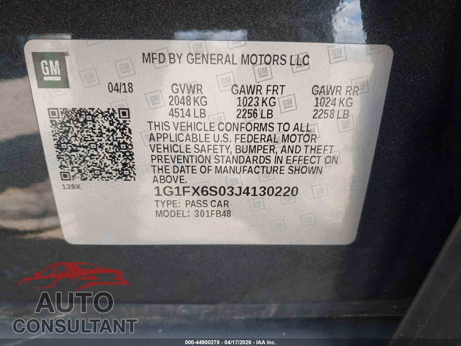 CHEVROLET BOLT EV 2018 - 1G1FX6S03J4130220