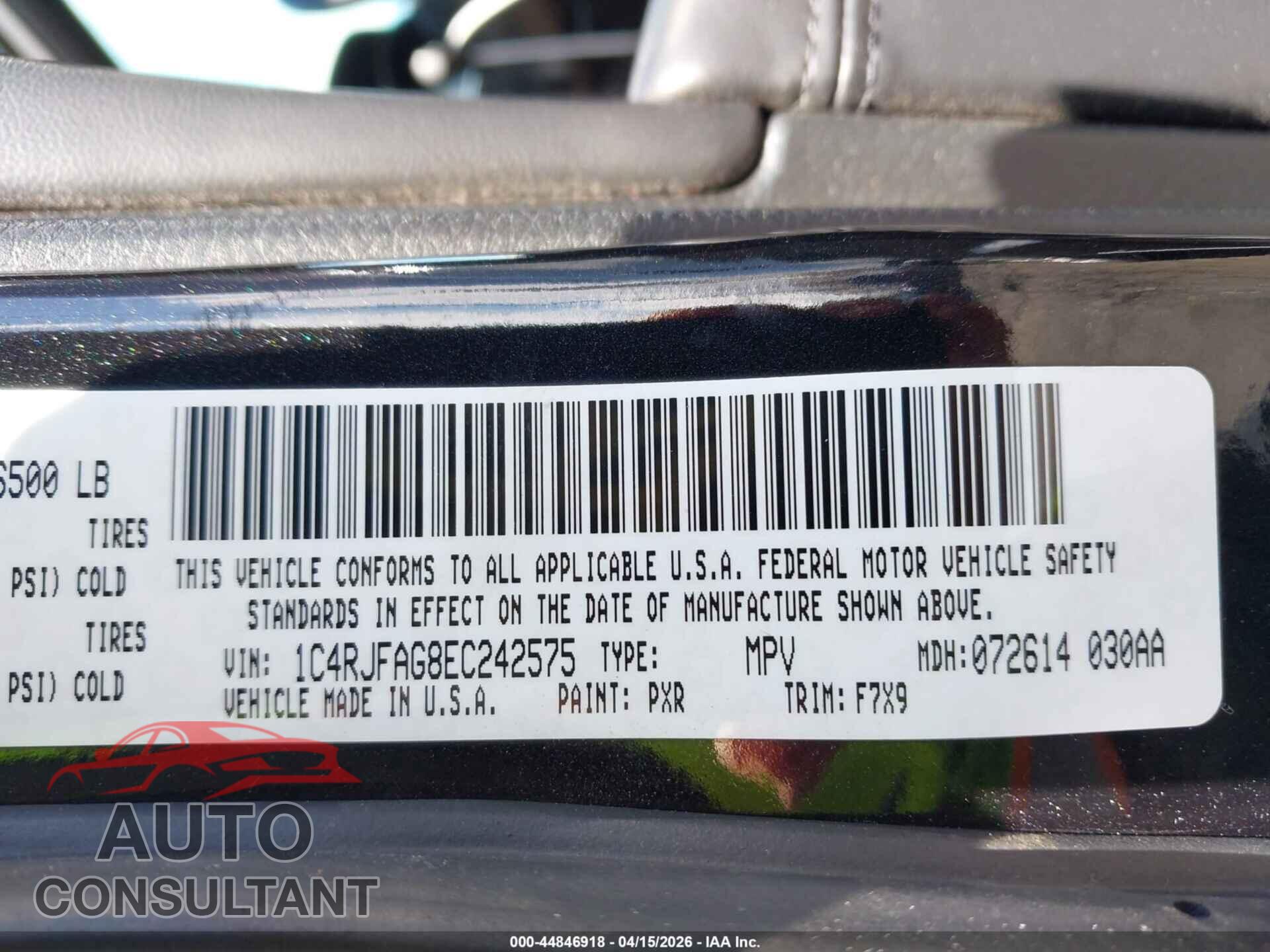 JEEP GRAND CHEROKEE 2014 - 1C4RJFAG8EC242575