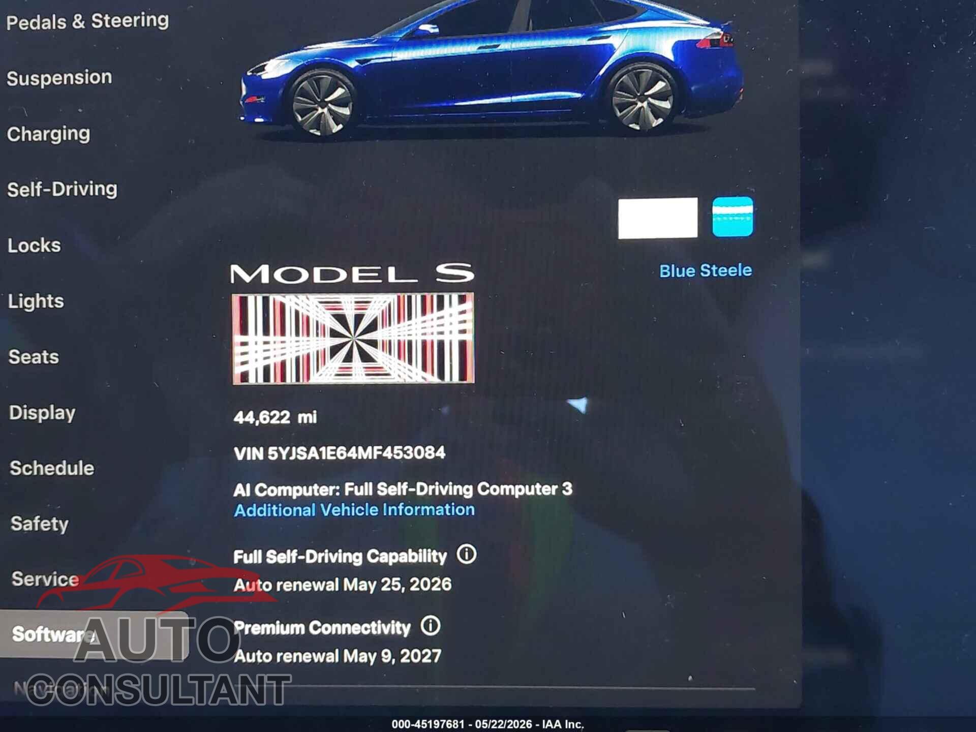 TESLA MODEL S 2021 - 5YJSA1E64MF453084