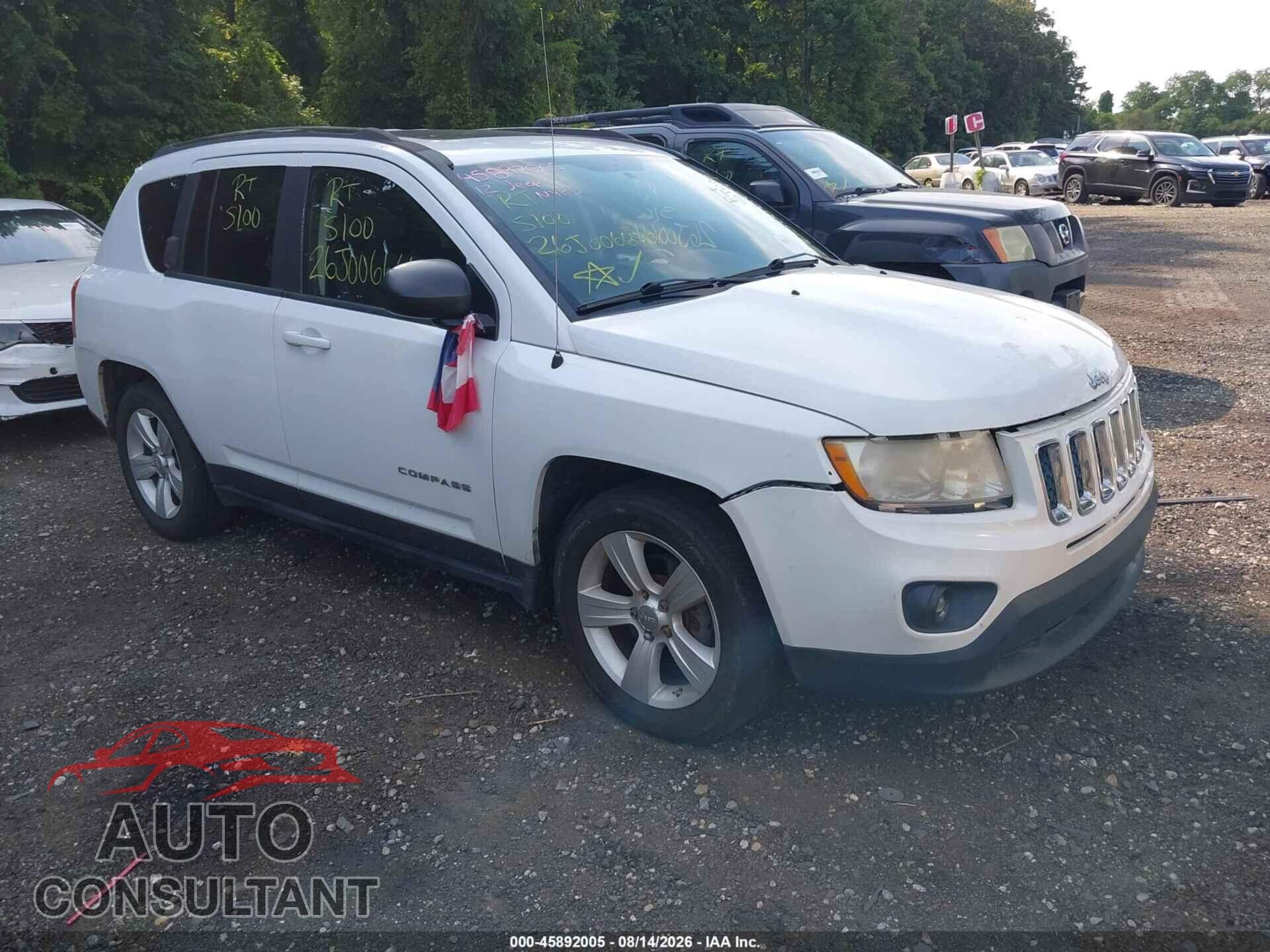 JEEP COMPASS 2012 - 1C4NJDEBXCD662296