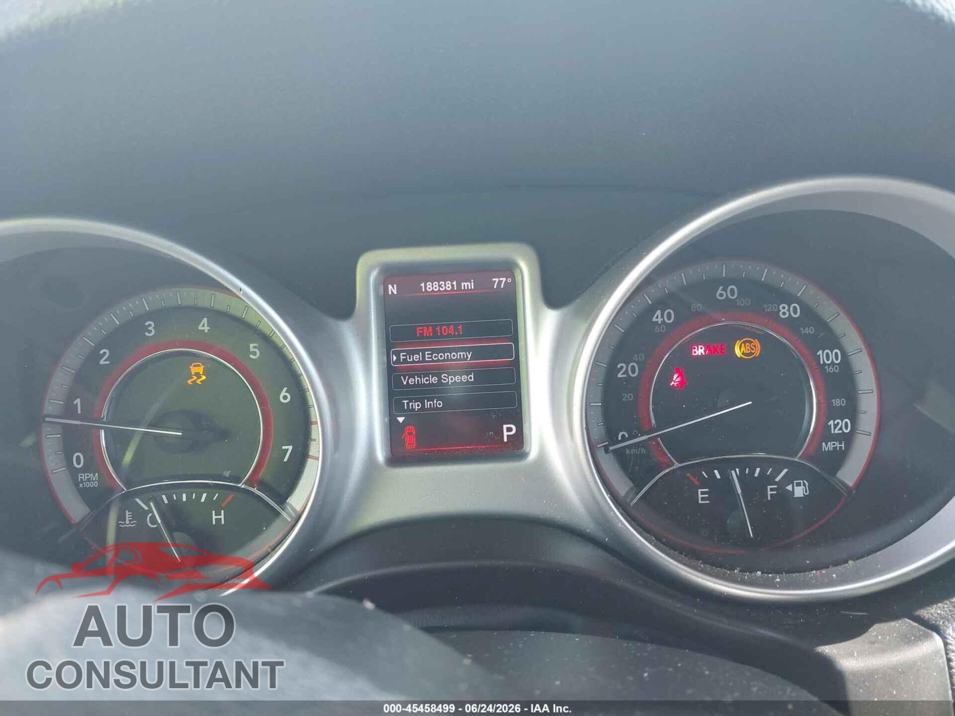 DODGE JOURNEY 2013 - 3C4PDCAB6DT722425