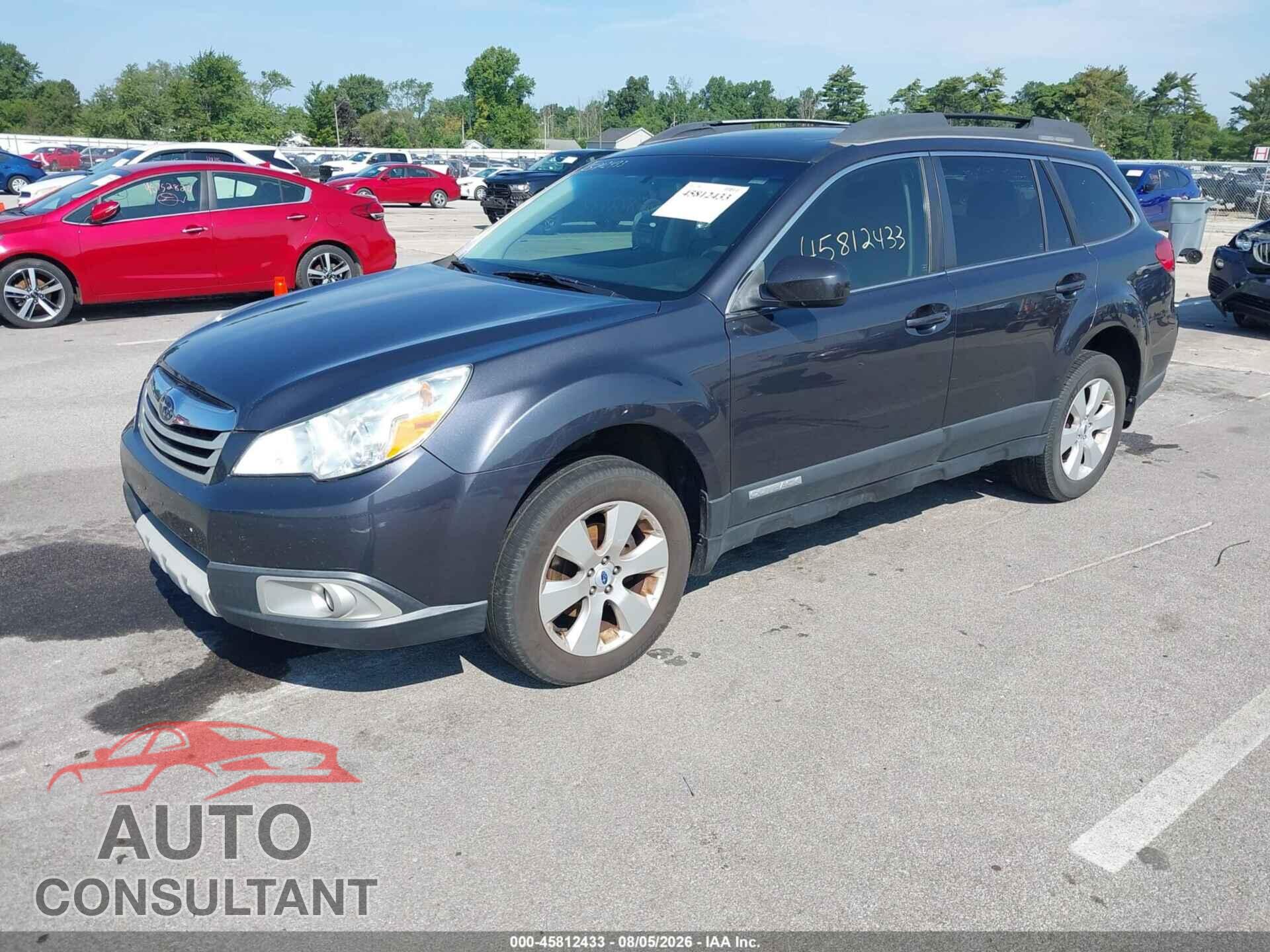 SUBARU OUTBACK 2012 - 4S4BRCKC6C3225156