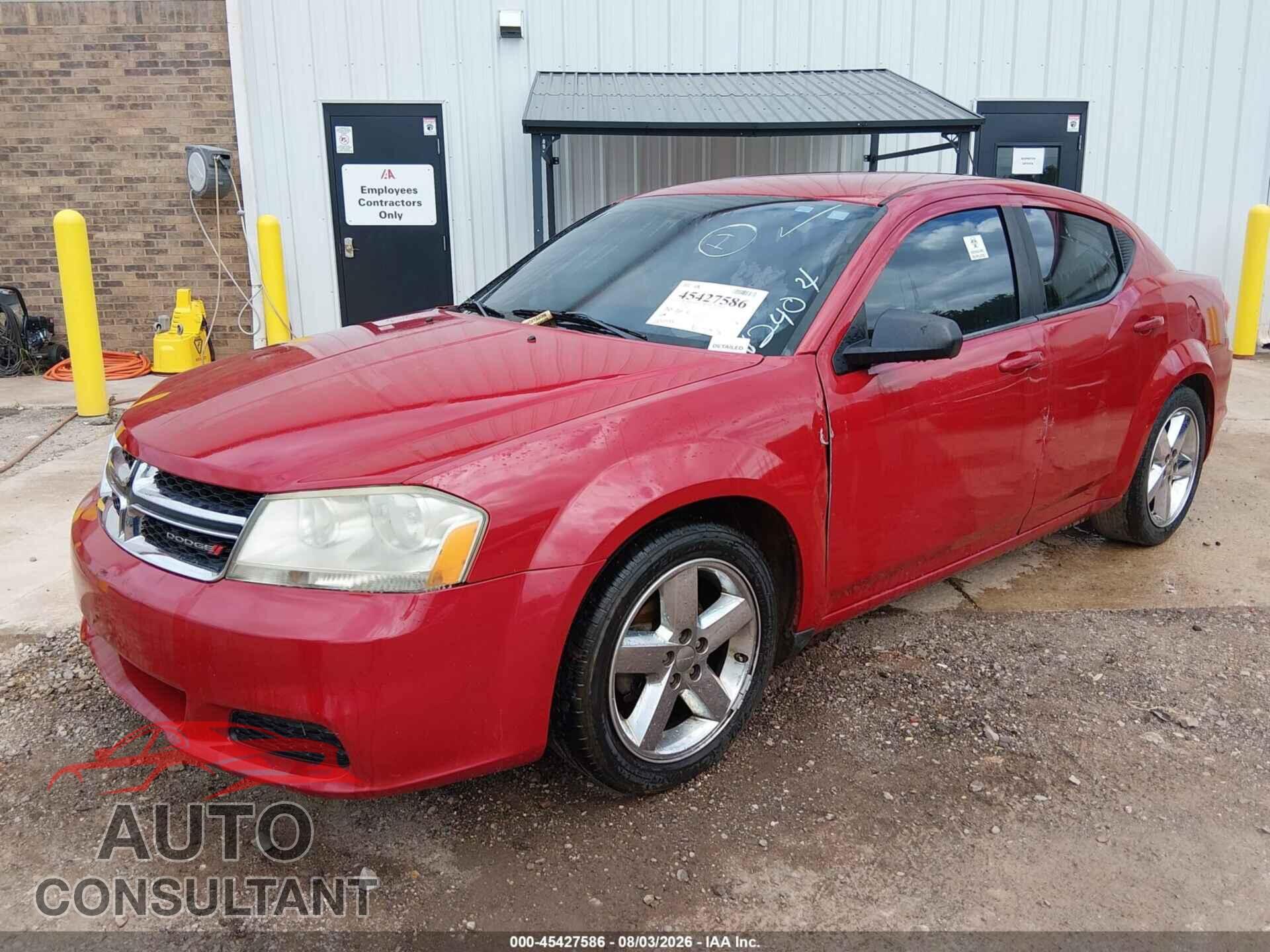 DODGE AVENGER 2012 - 1C3CDZAB4CN240444