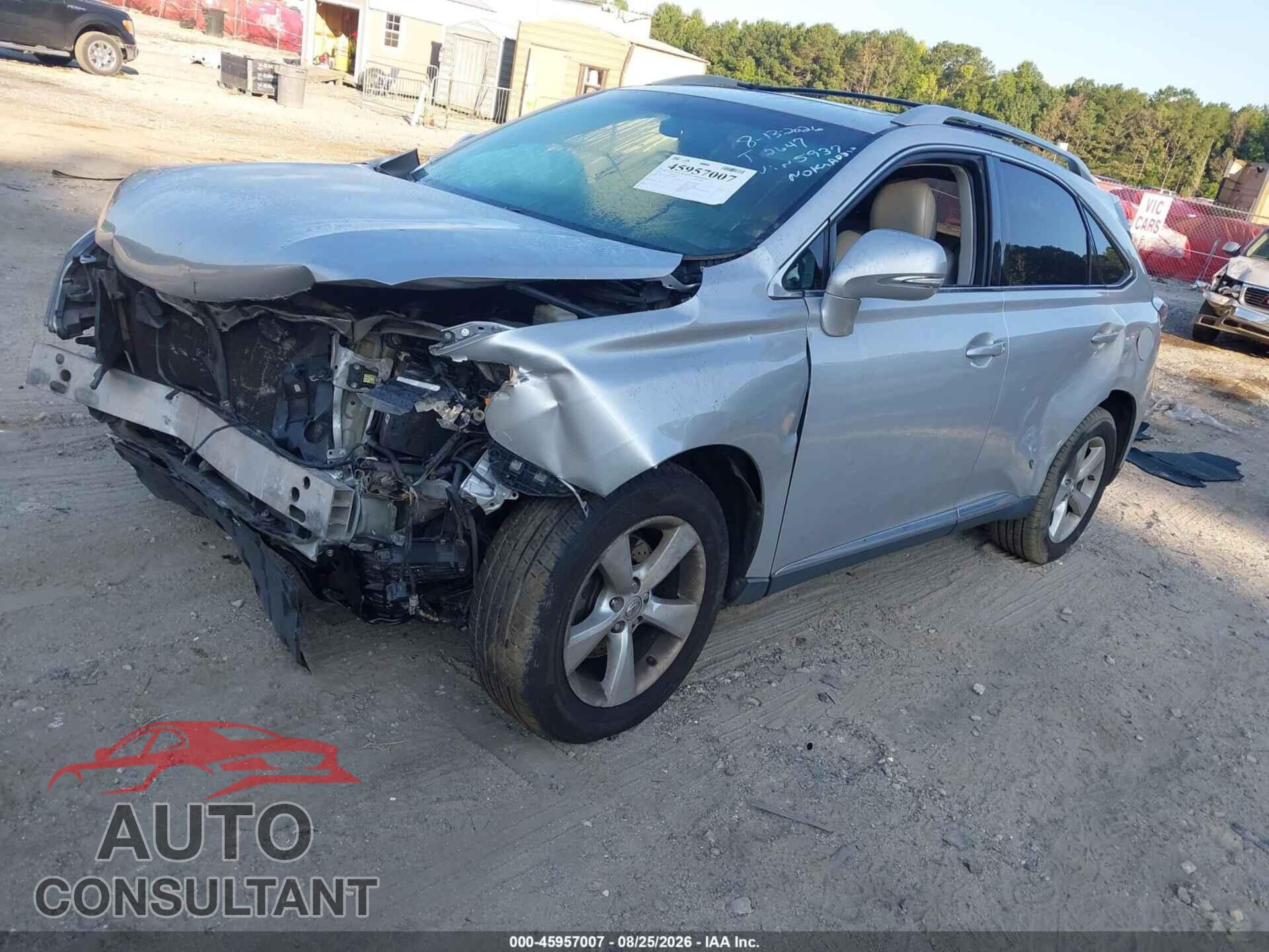 LEXUS RX 350 2011 - 2T2BK1BA8BC105937