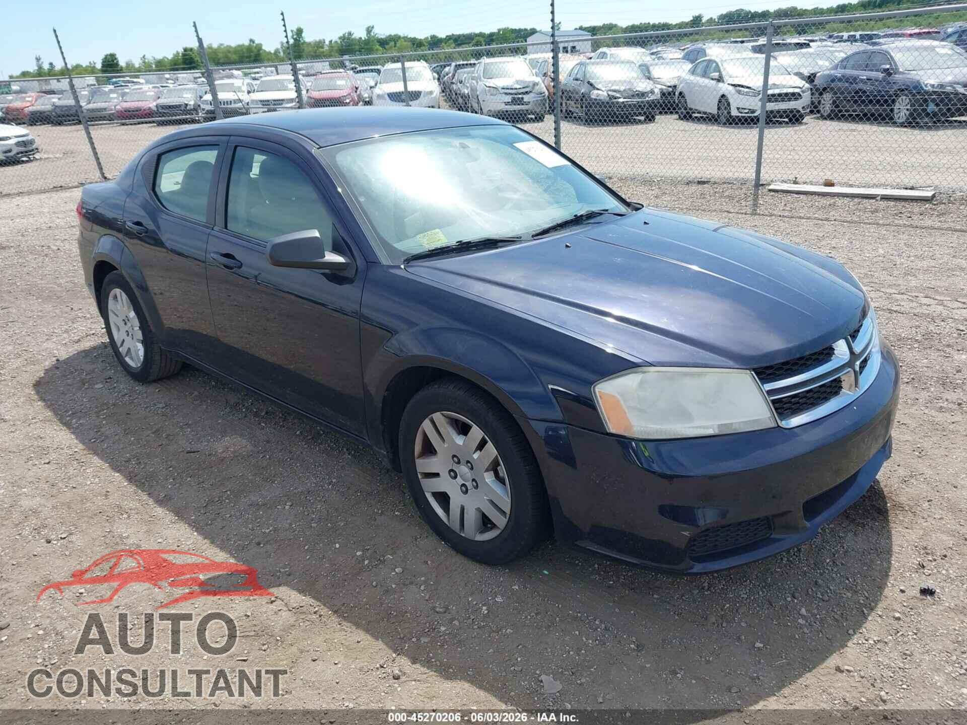 DODGE AVENGER 2012 - 1C3CDZAB3CN211775