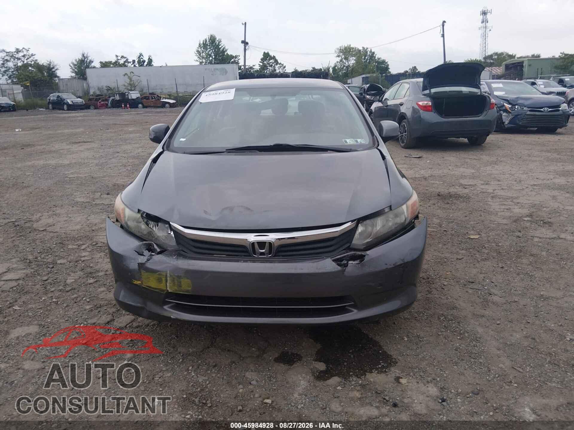 HONDA CIVIC 2012 - 19XFB2F51CE314514