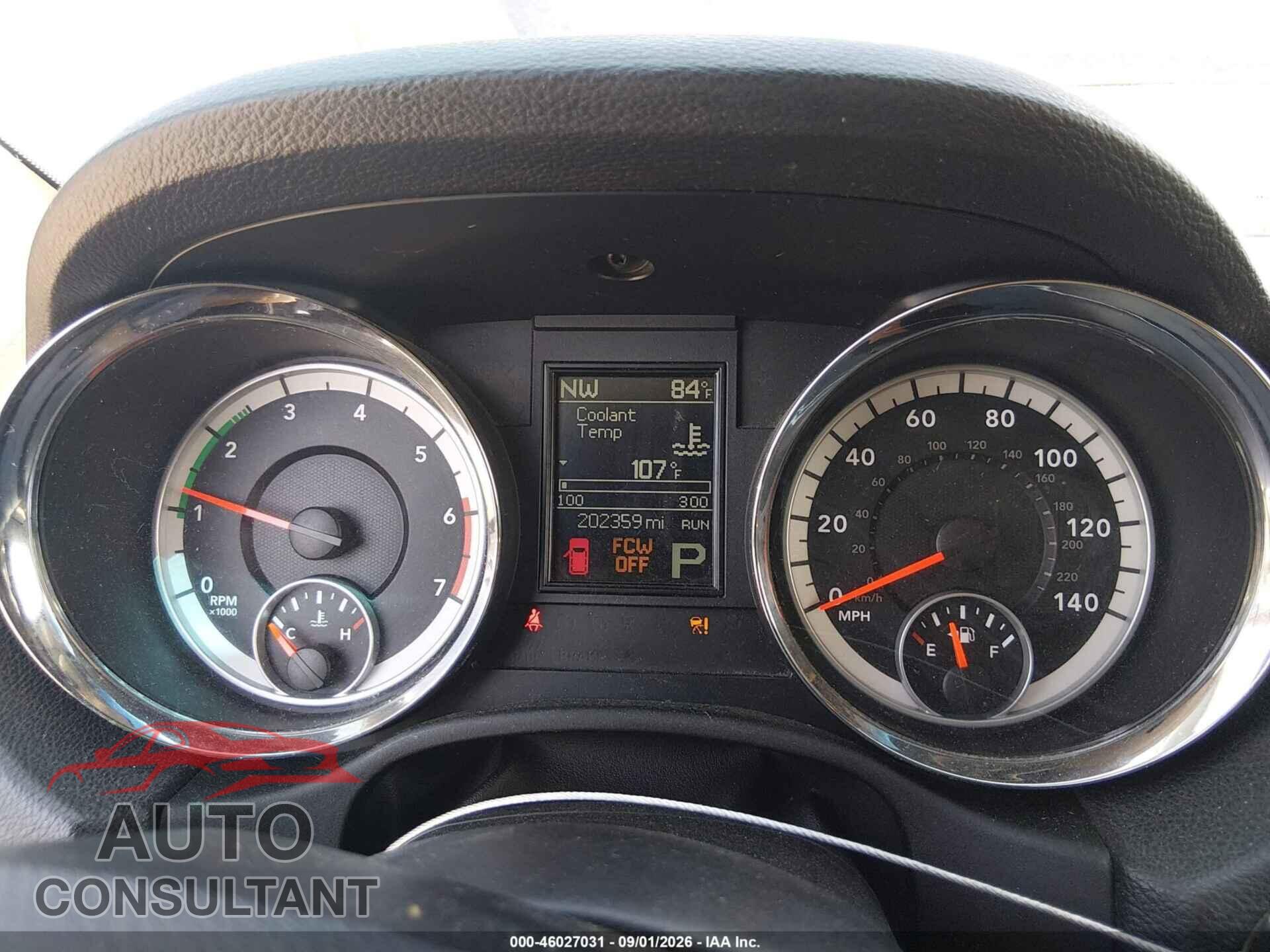 DODGE DURANGO 2012 - 1C4SDJETXCC188308