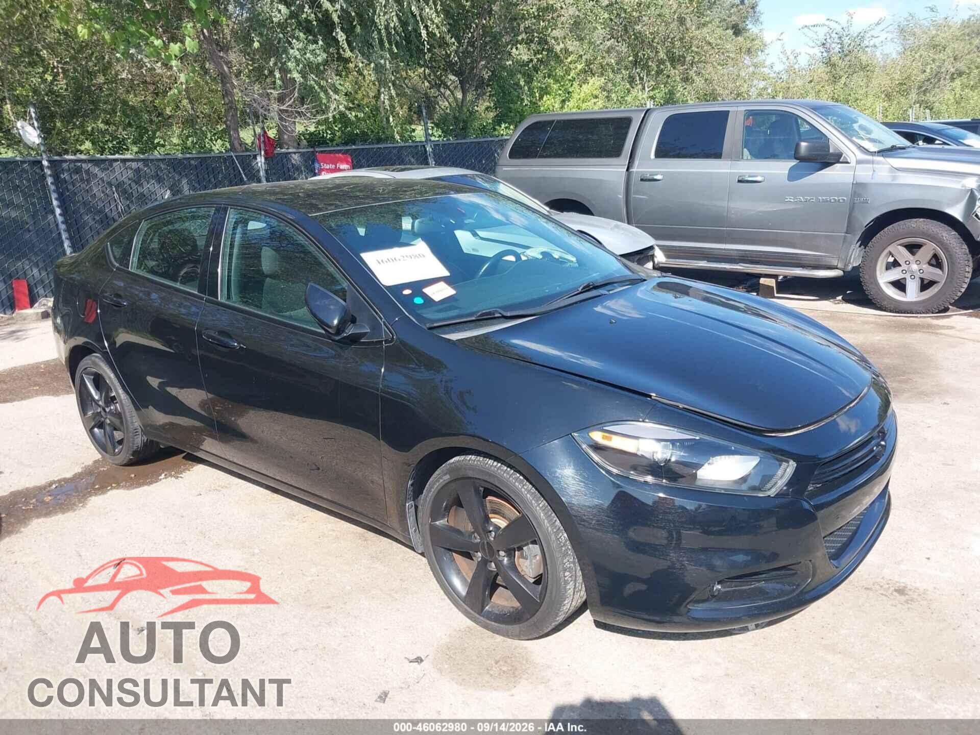 DODGE DART 2015 - 1C3CDFBB2FD404233
