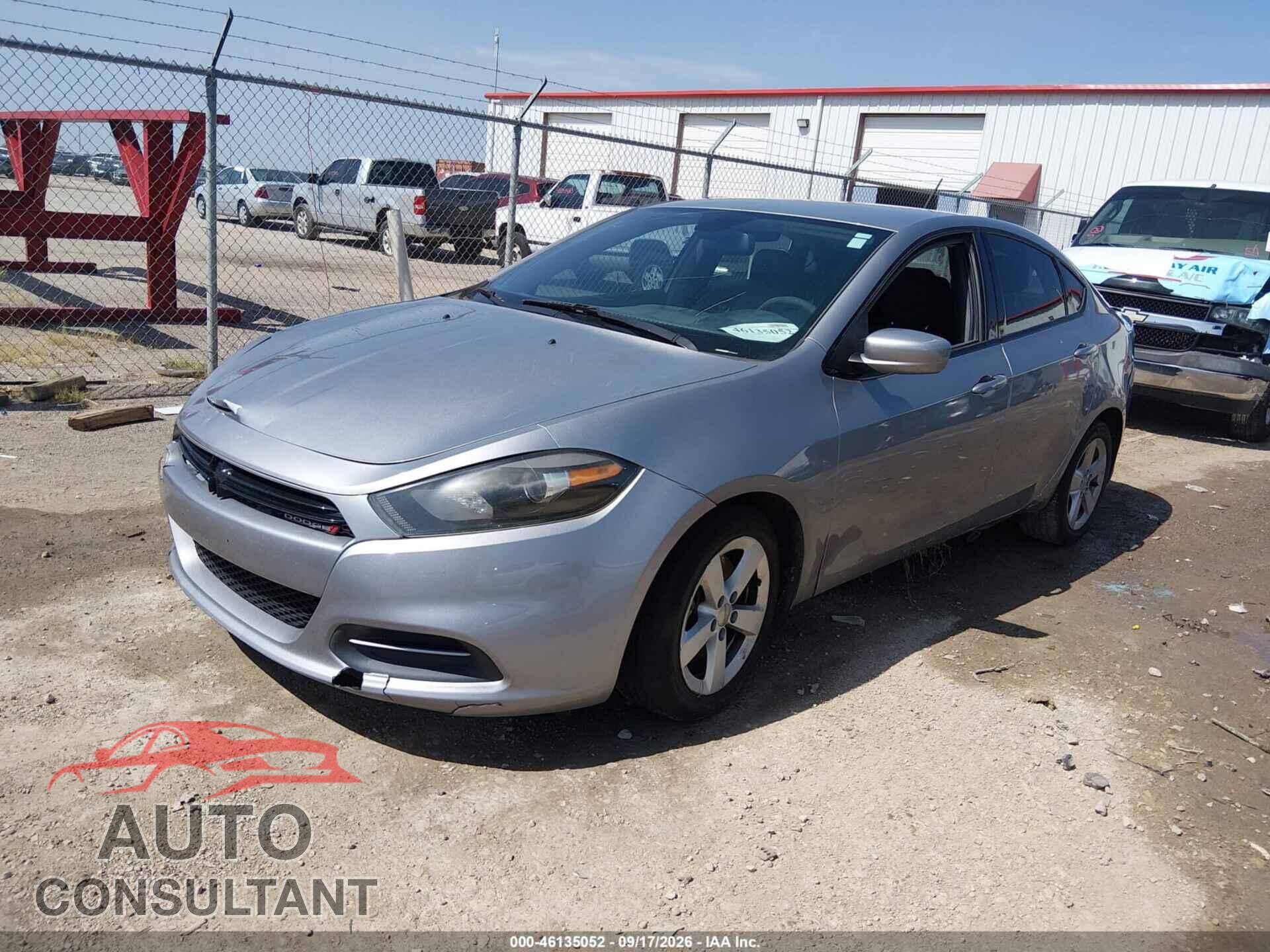 DODGE DART 2015 - 1C3CDFBBXFD172657
