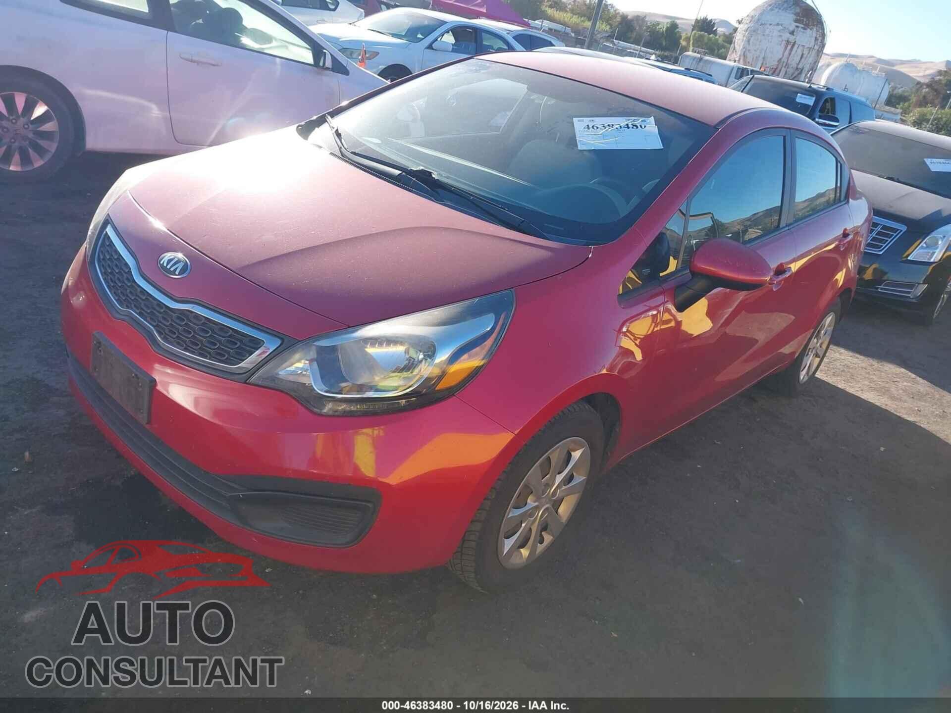 KIA RIO 2013 - KNADN4A39D6232082