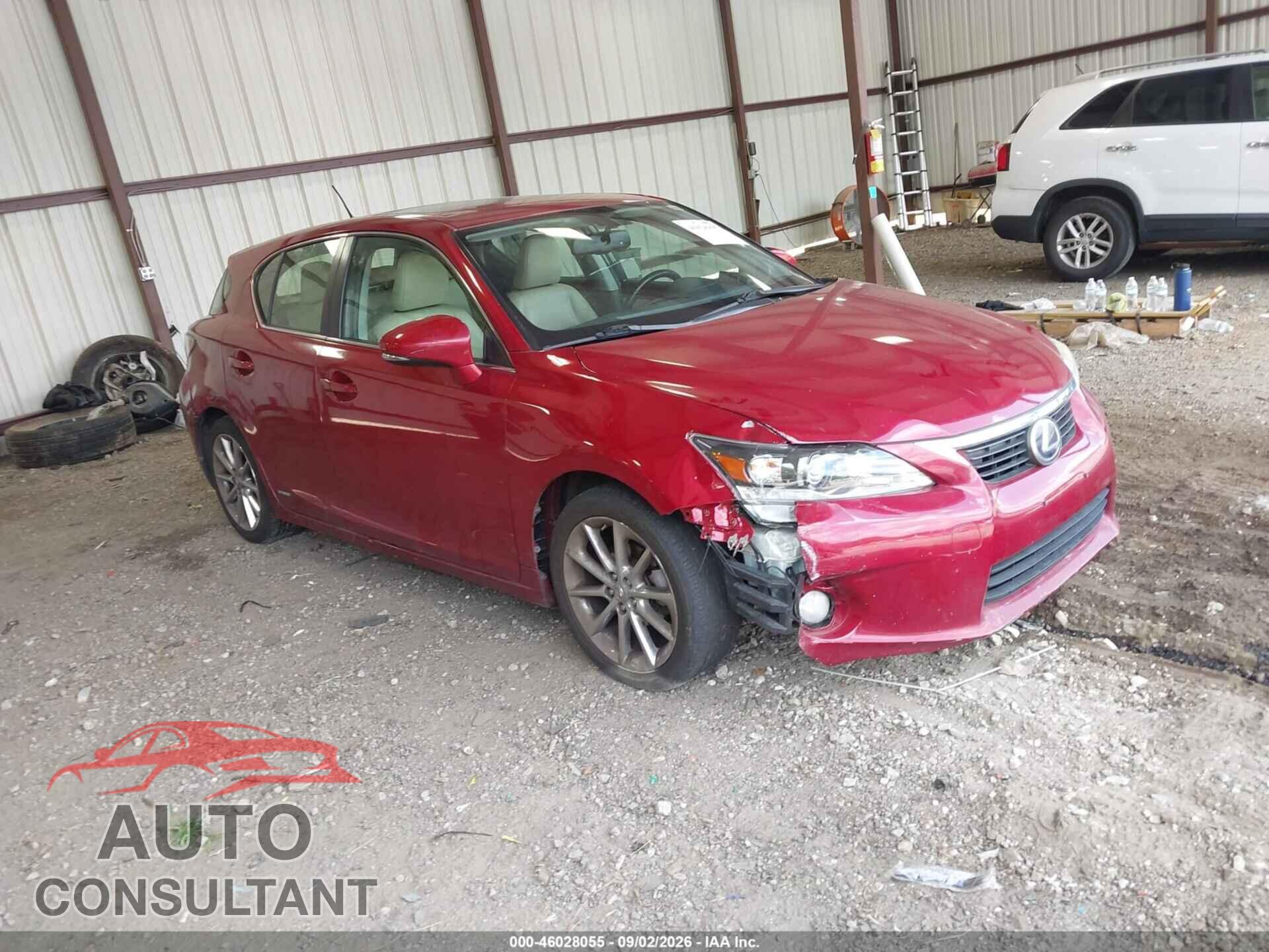 LEXUS CT 200H 2012 - JTHKD5BH4C2086045