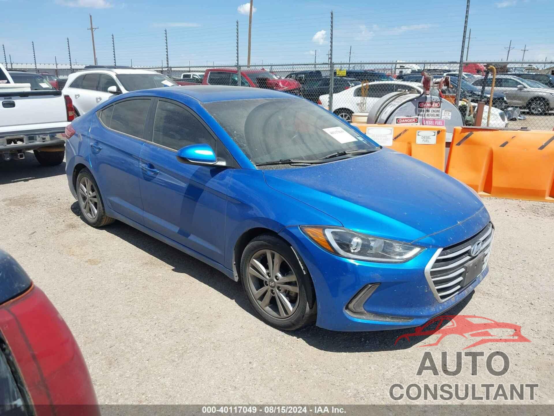 HYUNDAI ELANTRA 2017 - KMHD84LF9HU365231