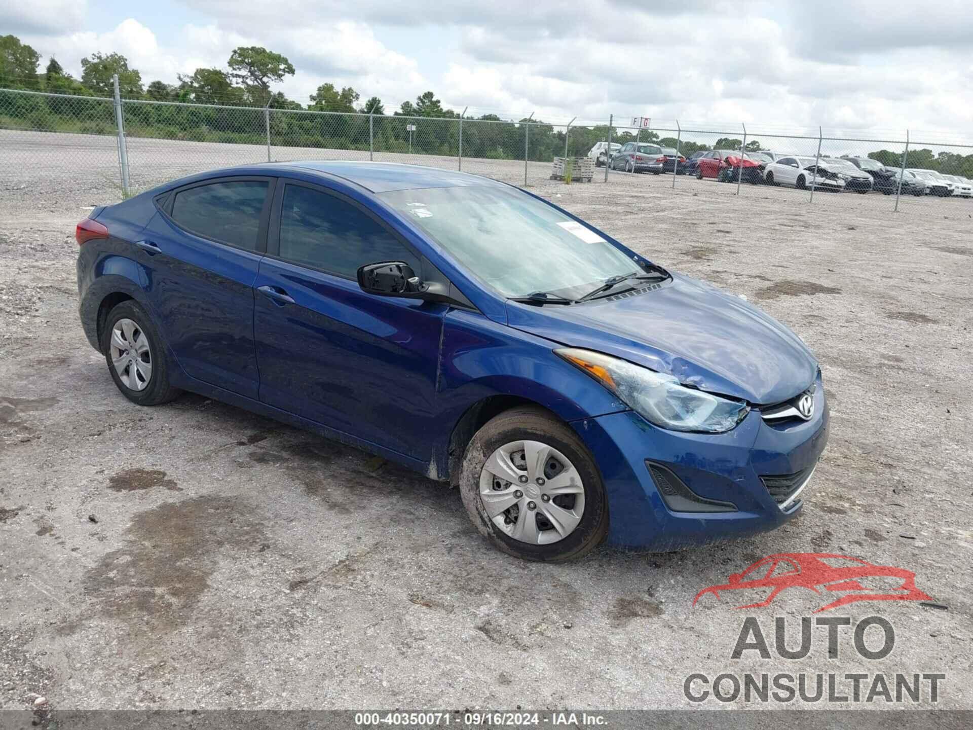 HYUNDAI ELANTRA 2016 - 5NPDH4AE4GH752101