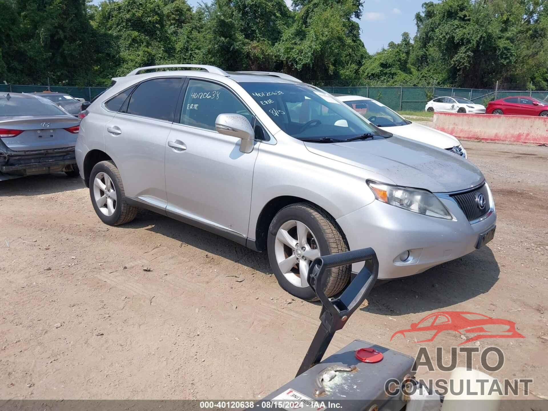 LEXUS RX 350 2010 - 2T2BK1BA7AC014026