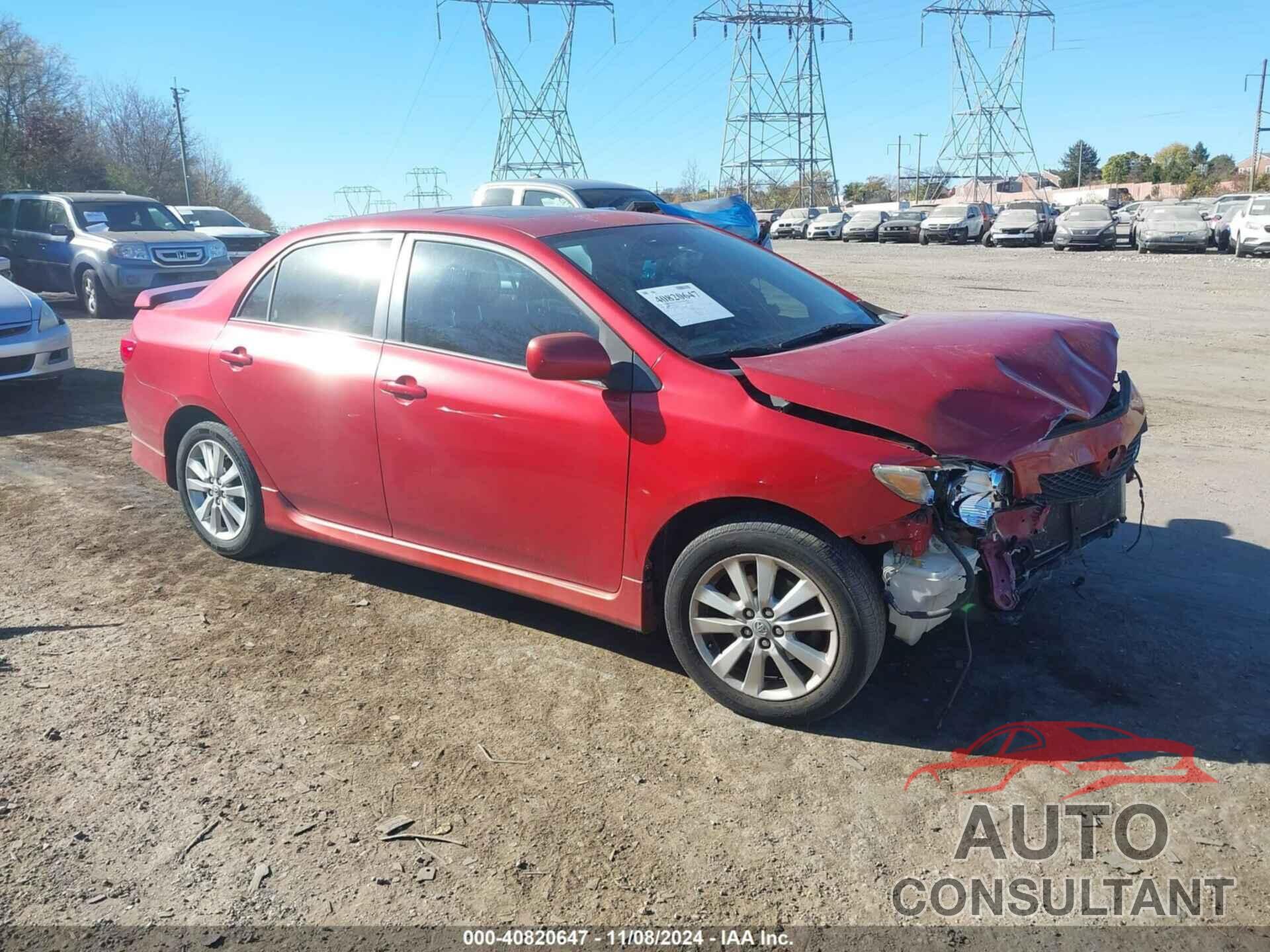 TOYOTA COROLLA 2009 - 2T1BU40E39C029964