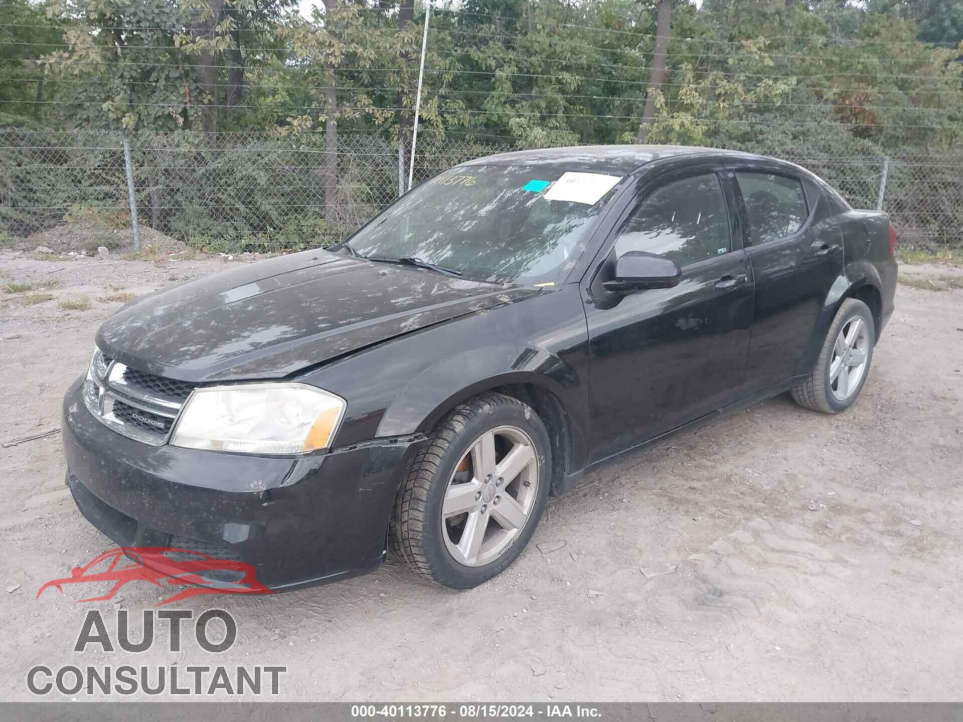 DODGE AVENGER 2012 - 1C3CDZCB1CN142100