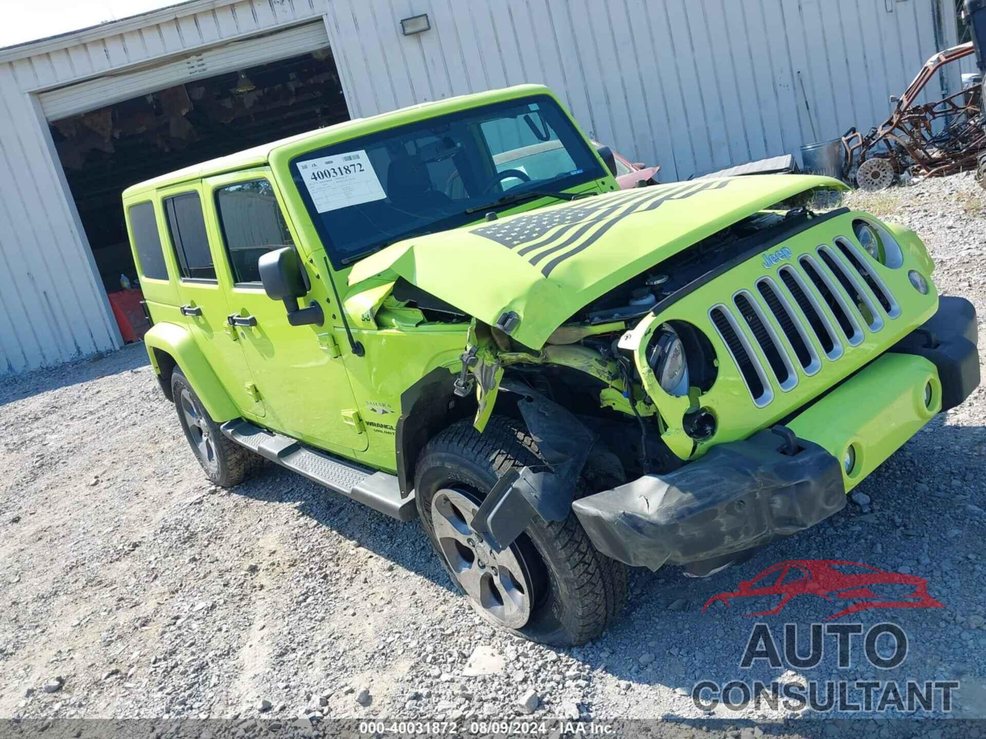 JEEP WRANGLER UNLIMITED 2017 - 1C4BJWEG4HL508965