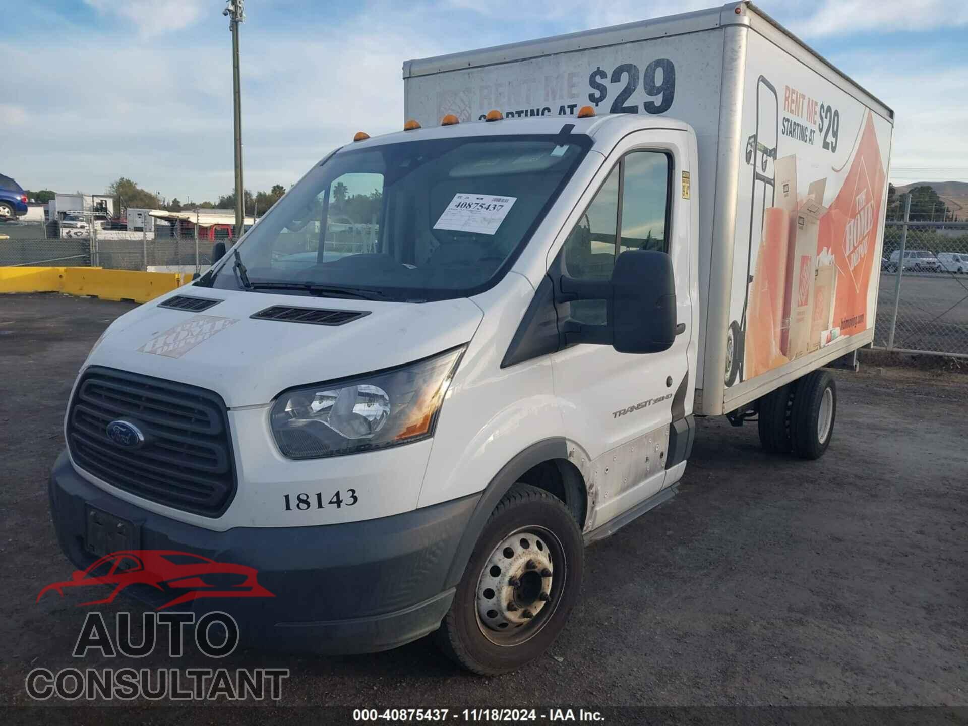 FORD TRANSIT-350 CAB 2018 - 1FDBF8ZM3JKA69715