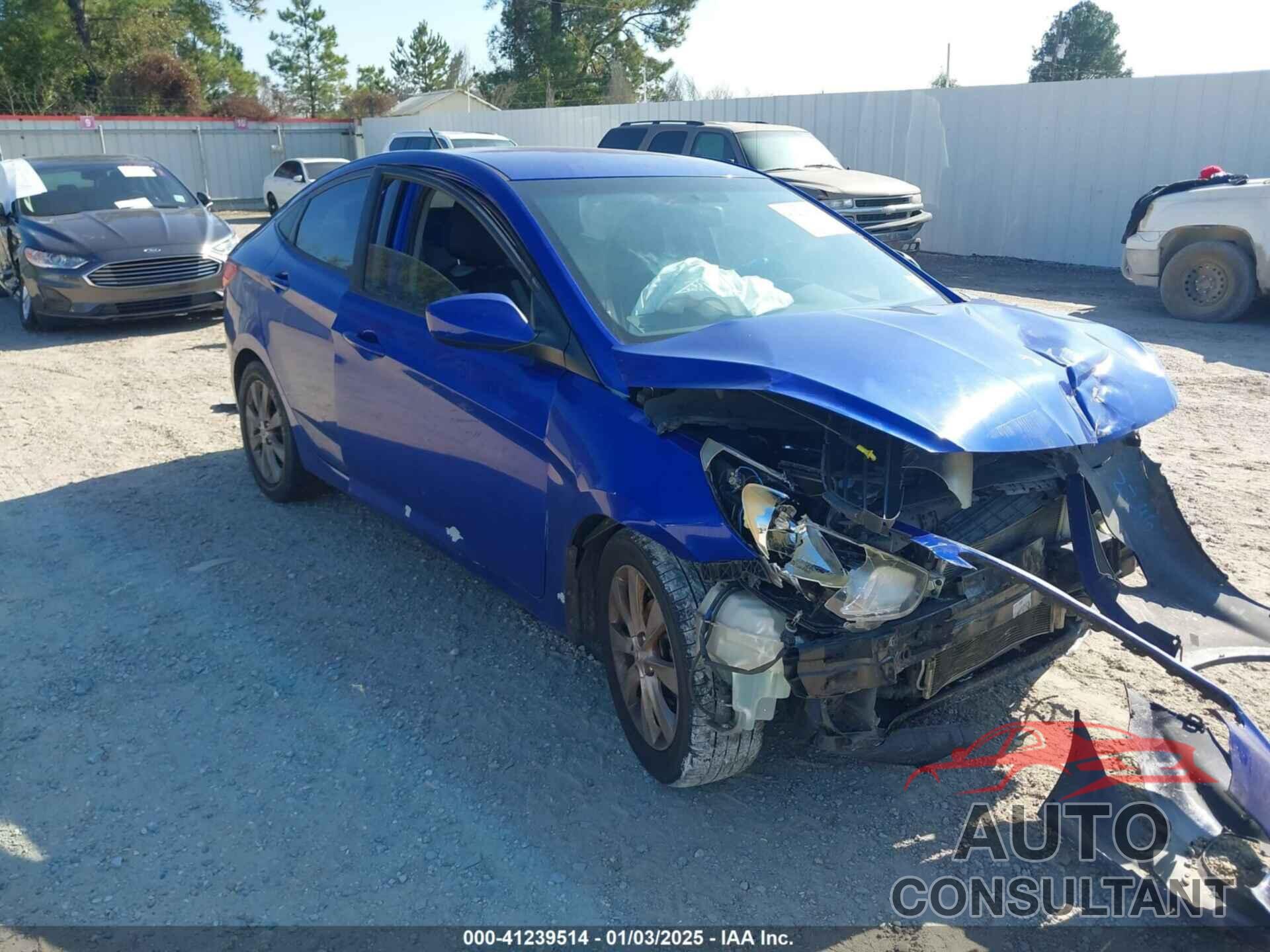 HYUNDAI ACCENT 2013 - KMHCU4AE8DU382694