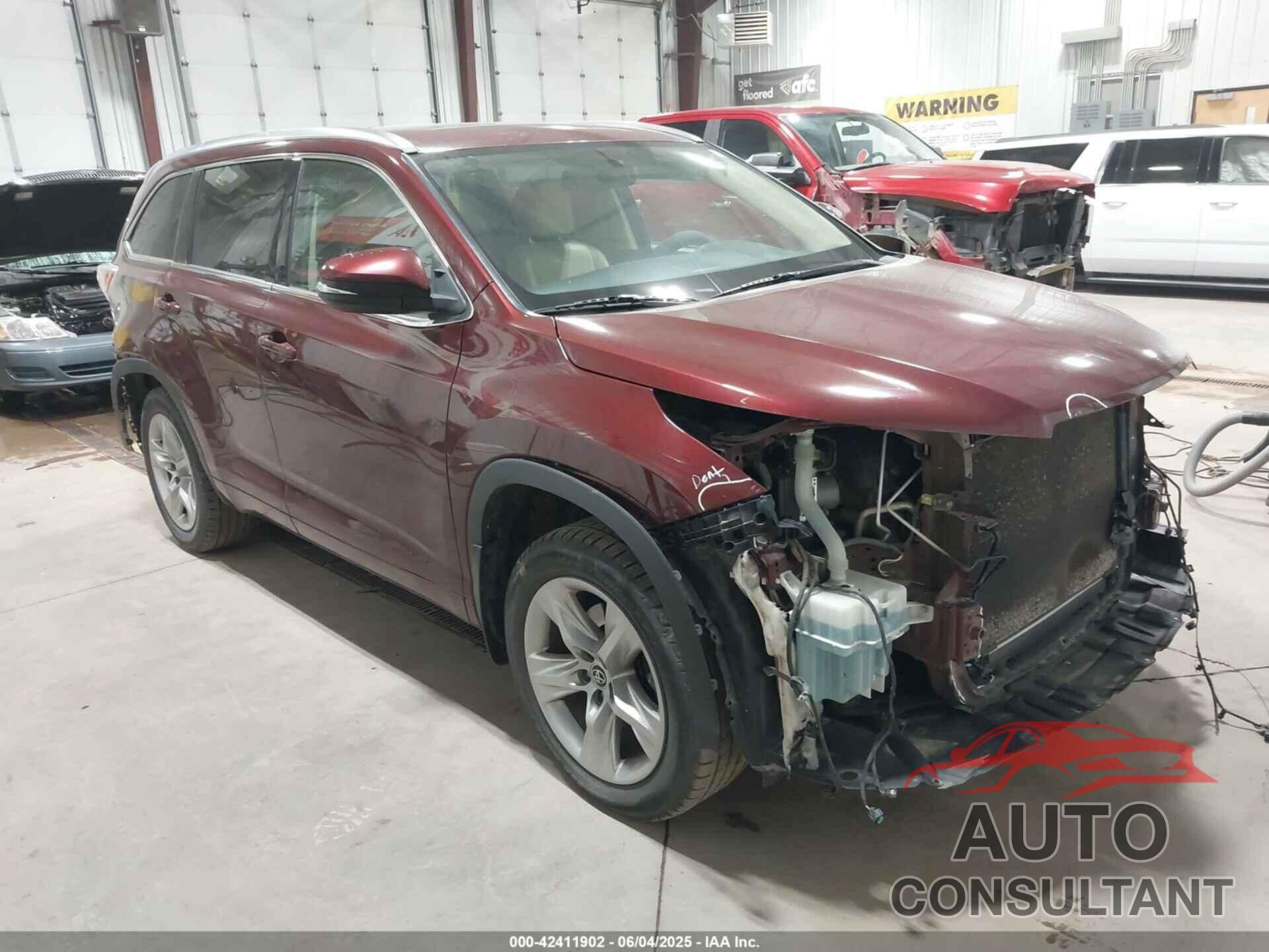 TOYOTA HIGHLANDER 2016 - 5TDDKRFH2GS243247