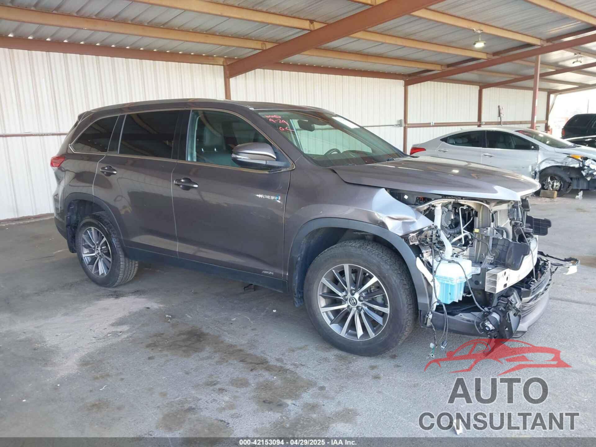 TOYOTA HIGHLANDER HYBRID 2019 - 5TDJGRFH2KS058824
