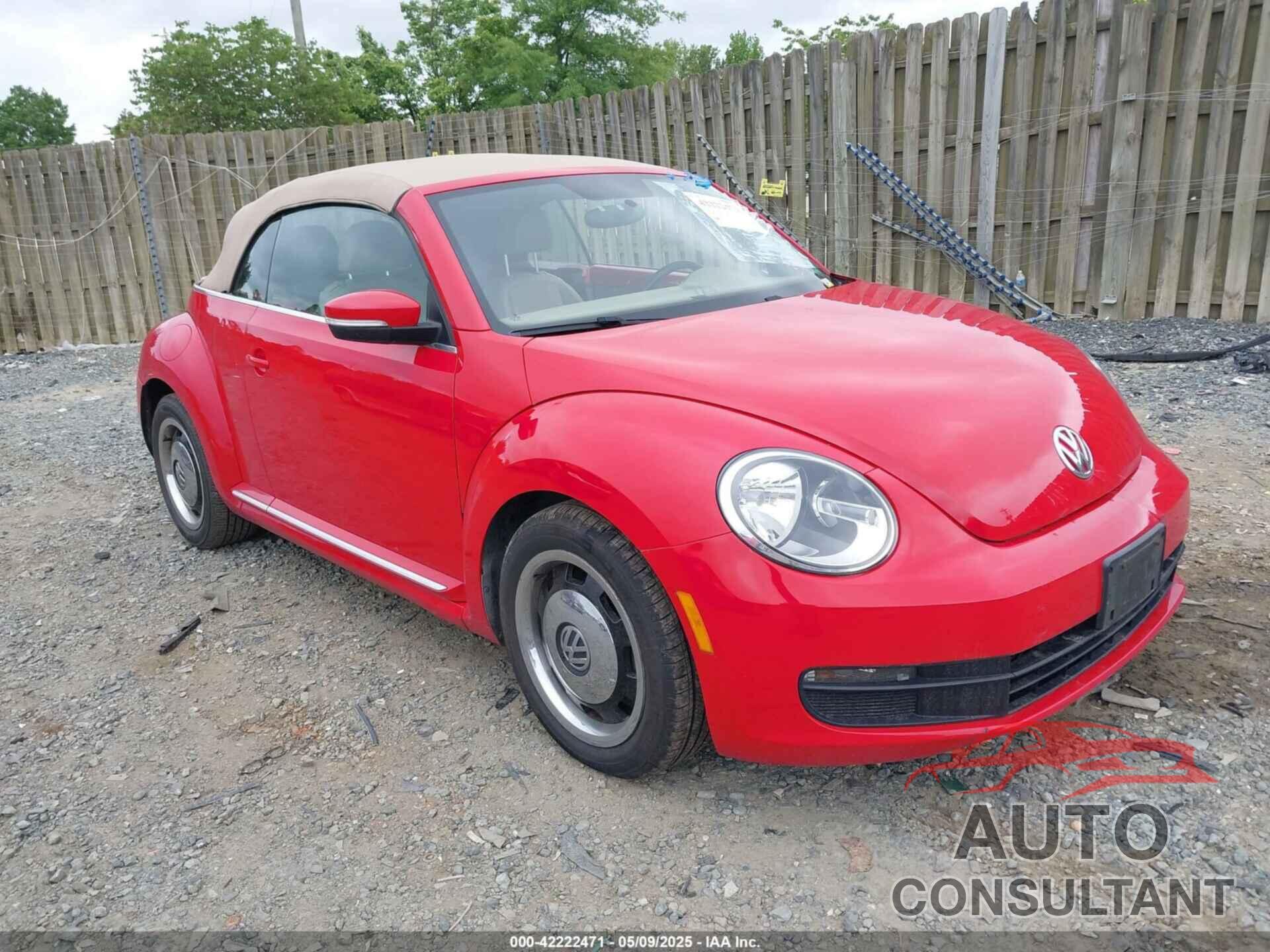 VOLKSWAGEN BEETLE 2013 - 3VW5P7AT0DM800722