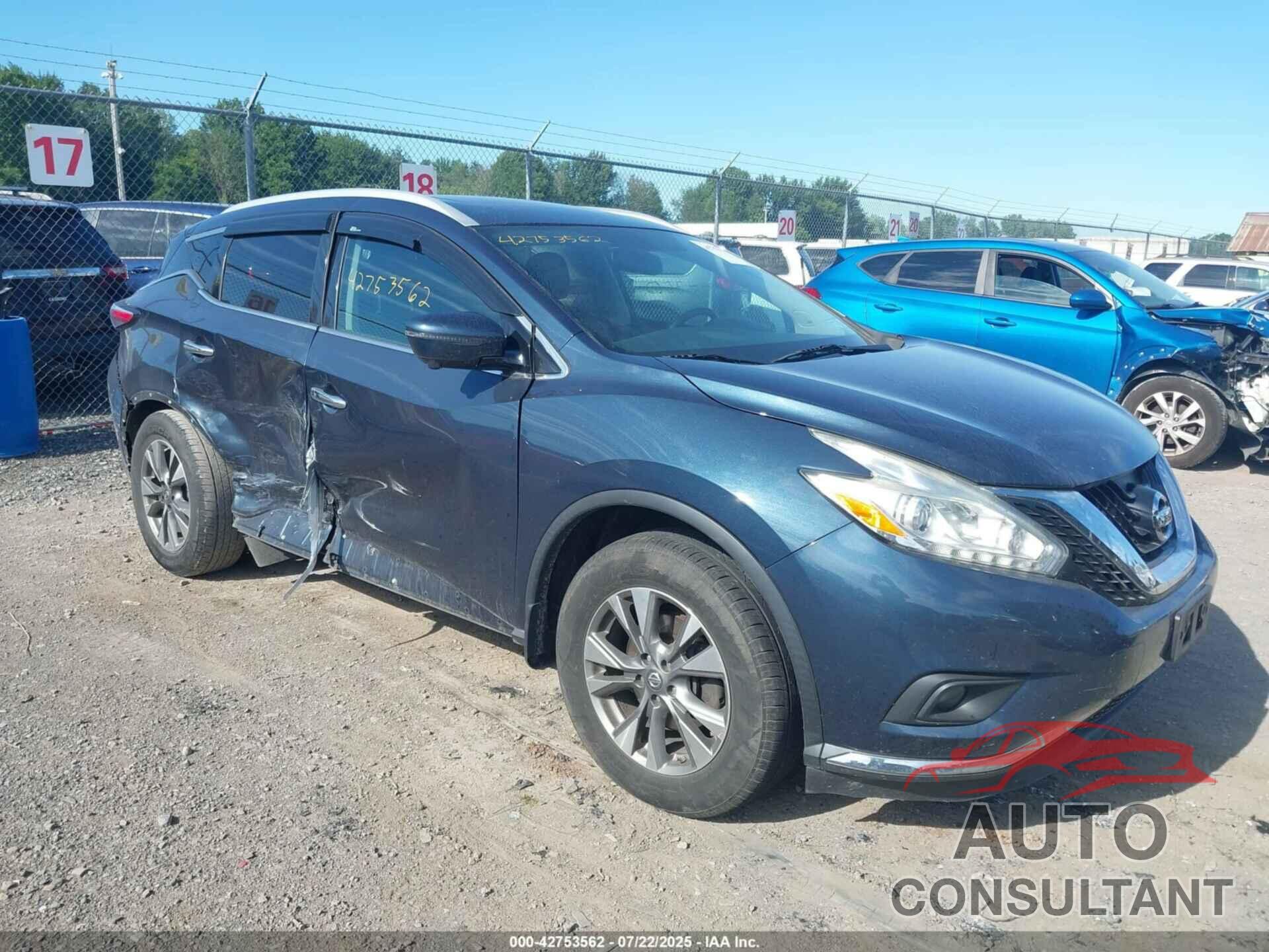 NISSAN MURANO 2016 - 5N1AZ2MHXGN139180