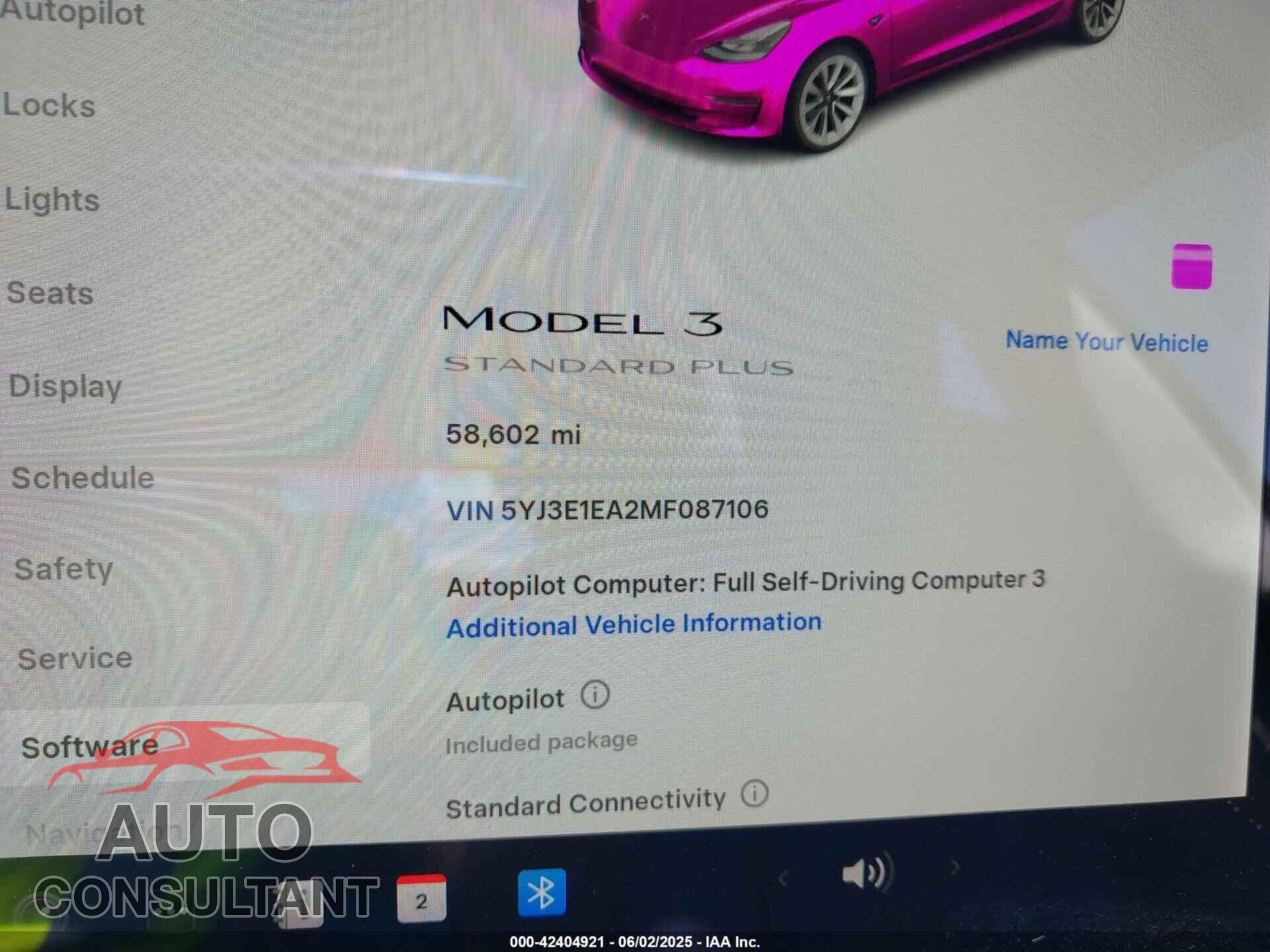 TESLA MODEL 3 2021 - 5YJ3E1EA2MF087106