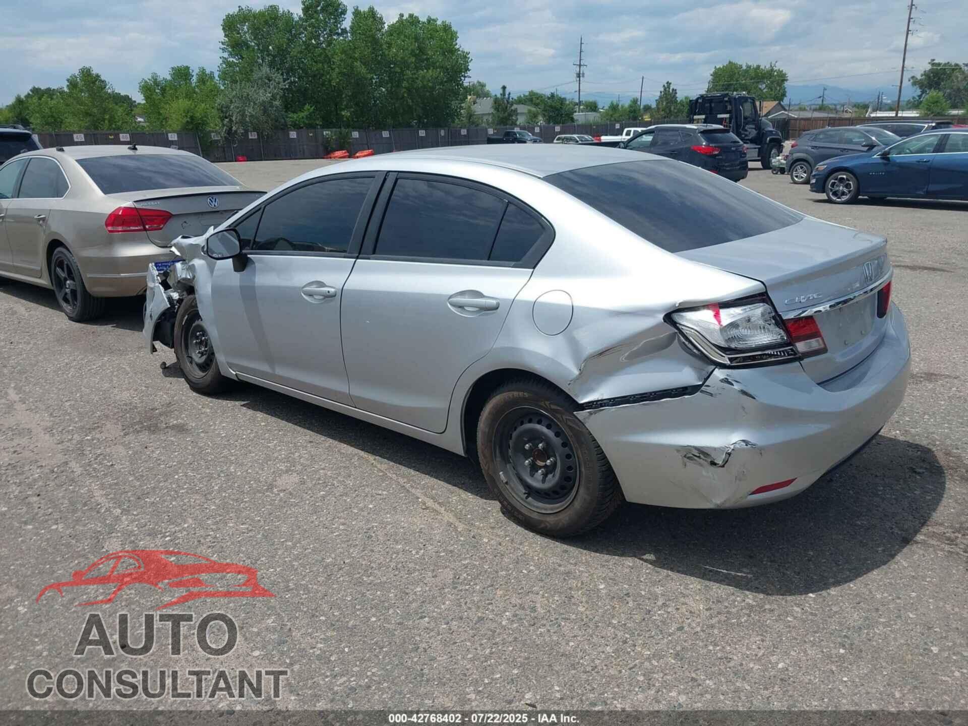HONDA CIVIC 2013 - 19XFB2F54DE227451
