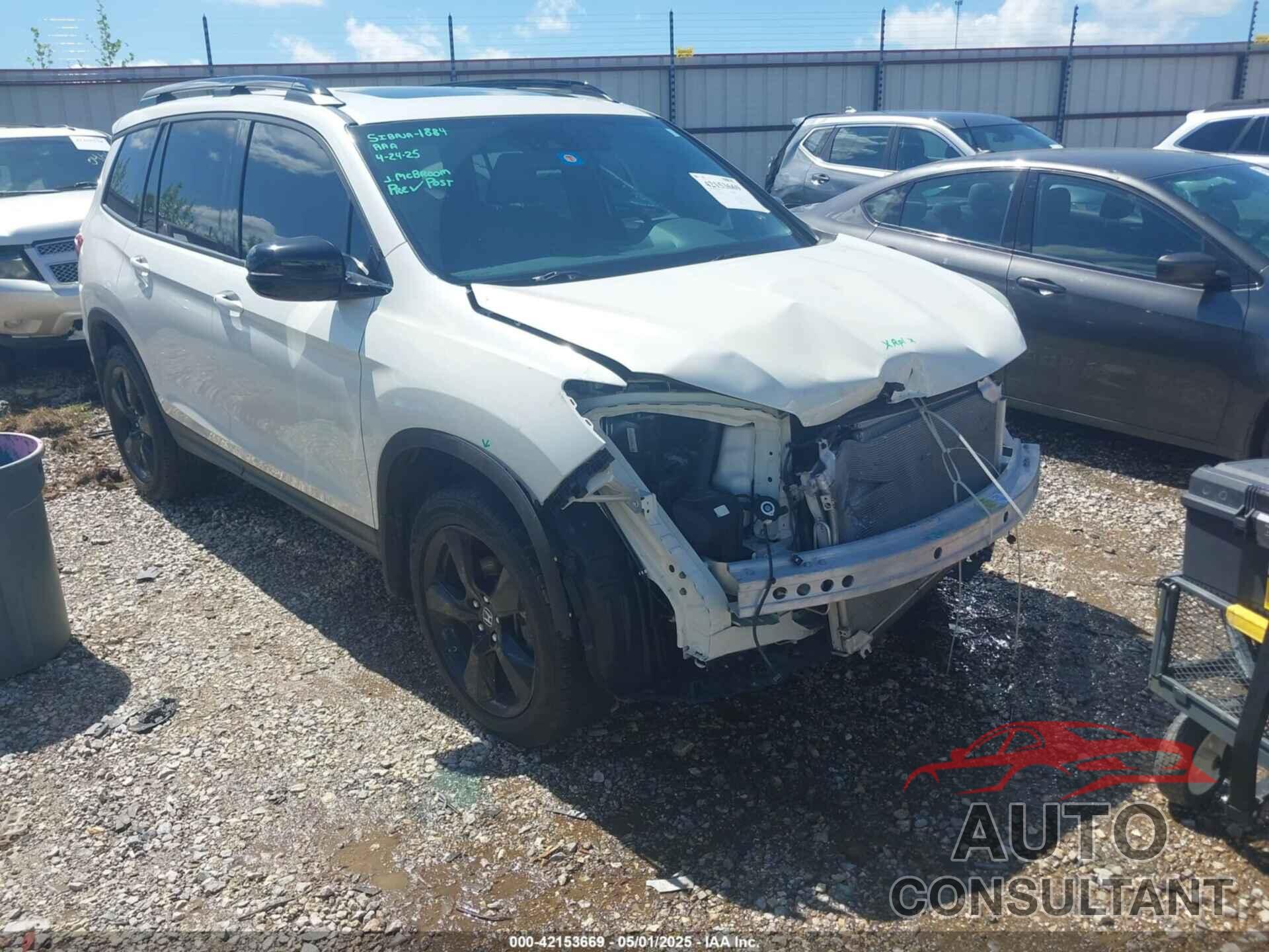 HONDA PASSPORT 2019 - 5FNYF8H0XKB000774